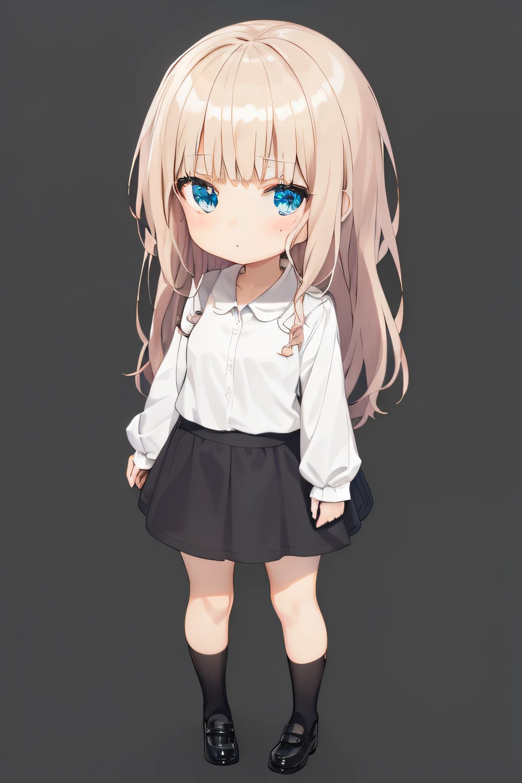 anime girl with long blonde hair and blue eyes in a school uniform, render of a cute 3d anime girl, small curvy ****, anime moe artstyle, small **** girl, cute anime girl, anime visual of a cute girl, render of april, **** in dress, young anime girl, portrait of cute anime girl, smooth anime cg art