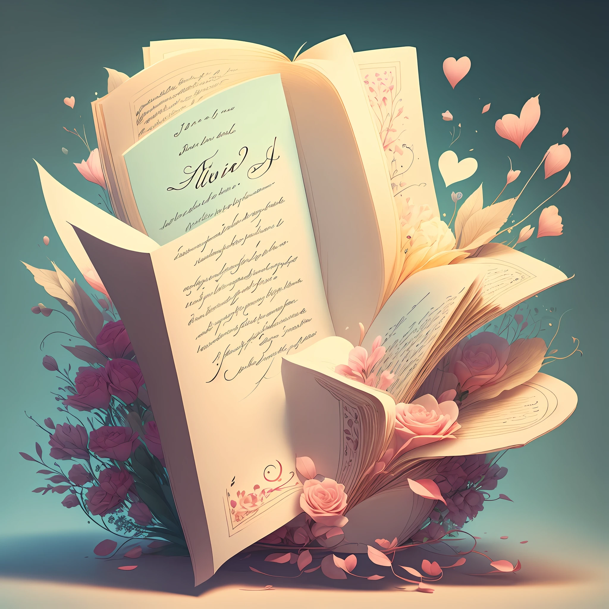 Based on the information provided, we will create a minimalist and romantic cover for your book "Verses for Julia".
The cover will feature a delicate image of a hand holding a mobile phone, with the screen illuminated and a messaging app open. On the keyboard, a digital letter is being typed, while subtle hearts float around, representing the love that is being expressed in the words.
The colors of the cover will be soft and comforting, with pastel tones that evoke a sense of romance and tranquility. The typography of the title "Verses for Julia" will be elegant and cursive, standing out delicately at the top of the cover.
This minimalist and romantic cover is sure to pique the curiosity of readers, inviting them to discover the story of Cillyab and Julia, and to engage in the emotions conveyed by their virtual letters.
Now that you have an idea of the cover, tell us if there are any more specific details you'd like to add or if you have any preferences regarding the colors or style of the typography. We look forward to creating the perfect cover for "Verses for Julia"! --auto