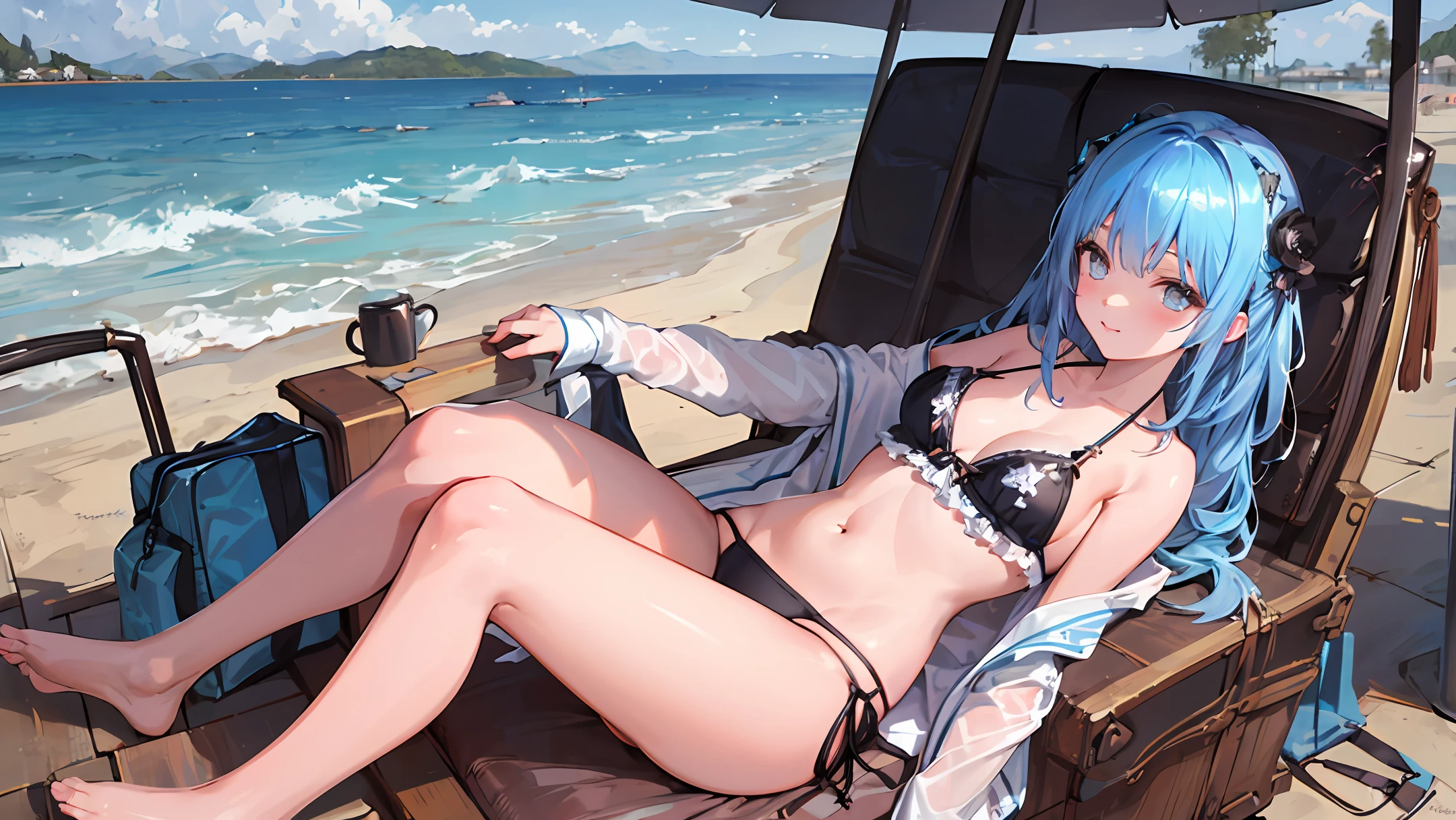 Hentai of two girls on the beach