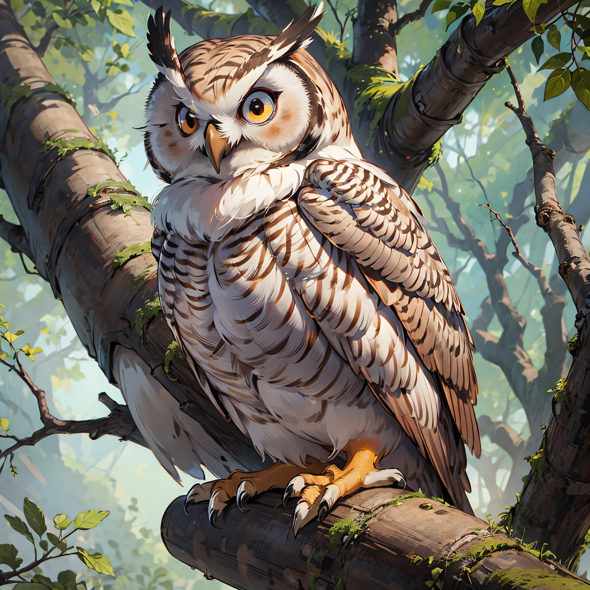 Owl with white background