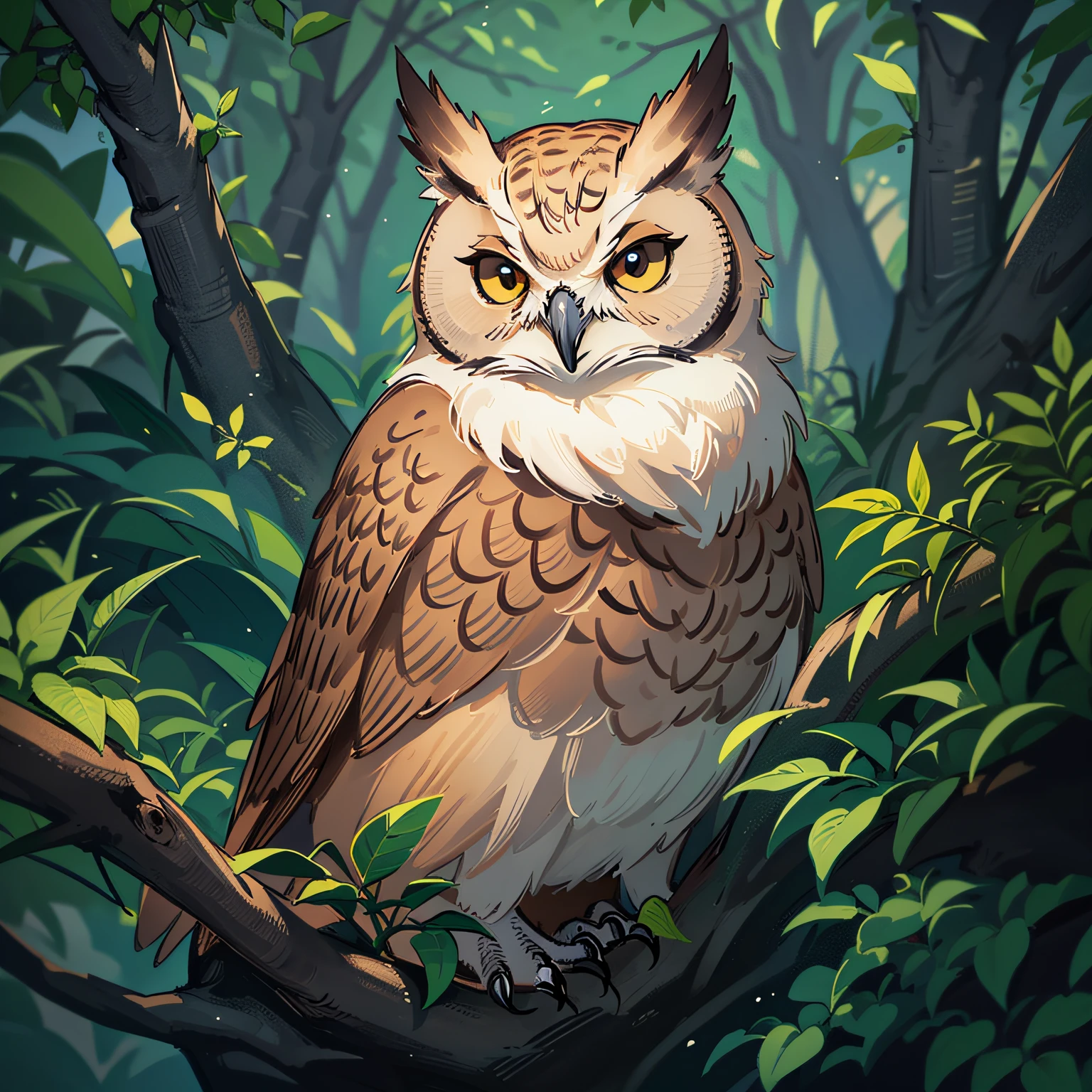 watercolor owl