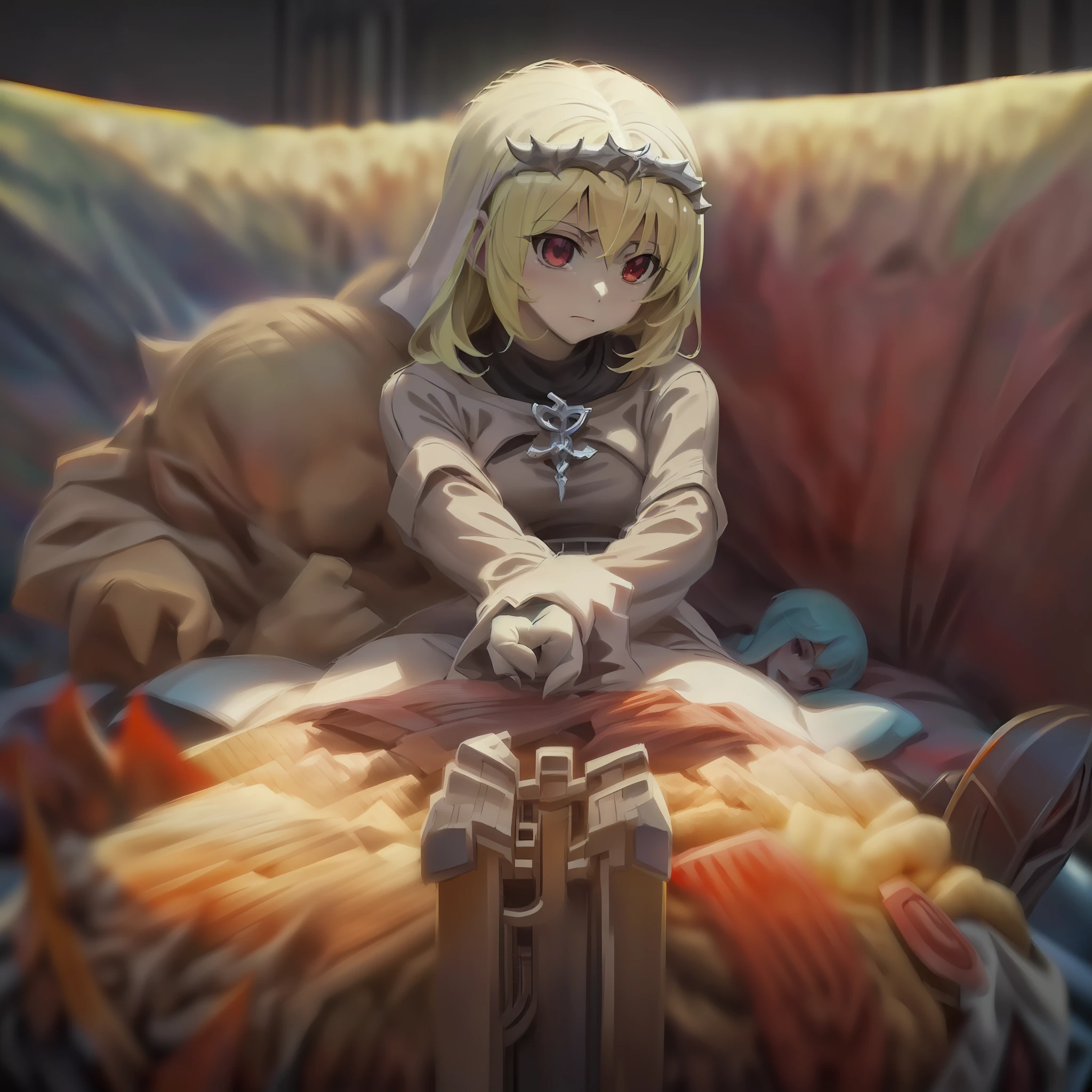 Santa Maria, Mary Mother of Christ, concept art, anime art, Demons Slayer anime, Demons Sleyer art, anime, 4K, 8K, demon slayer artstyle, demon slayer rui fanart, detailed anime character art, casimir art, anime character