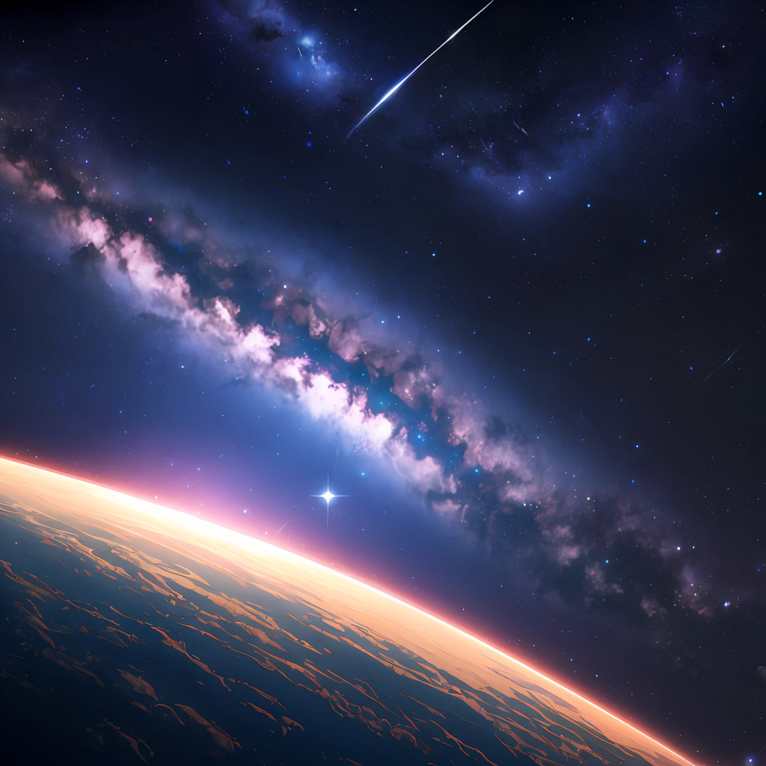 Space with galaxy and many stars realistic cinematic 8k --auto