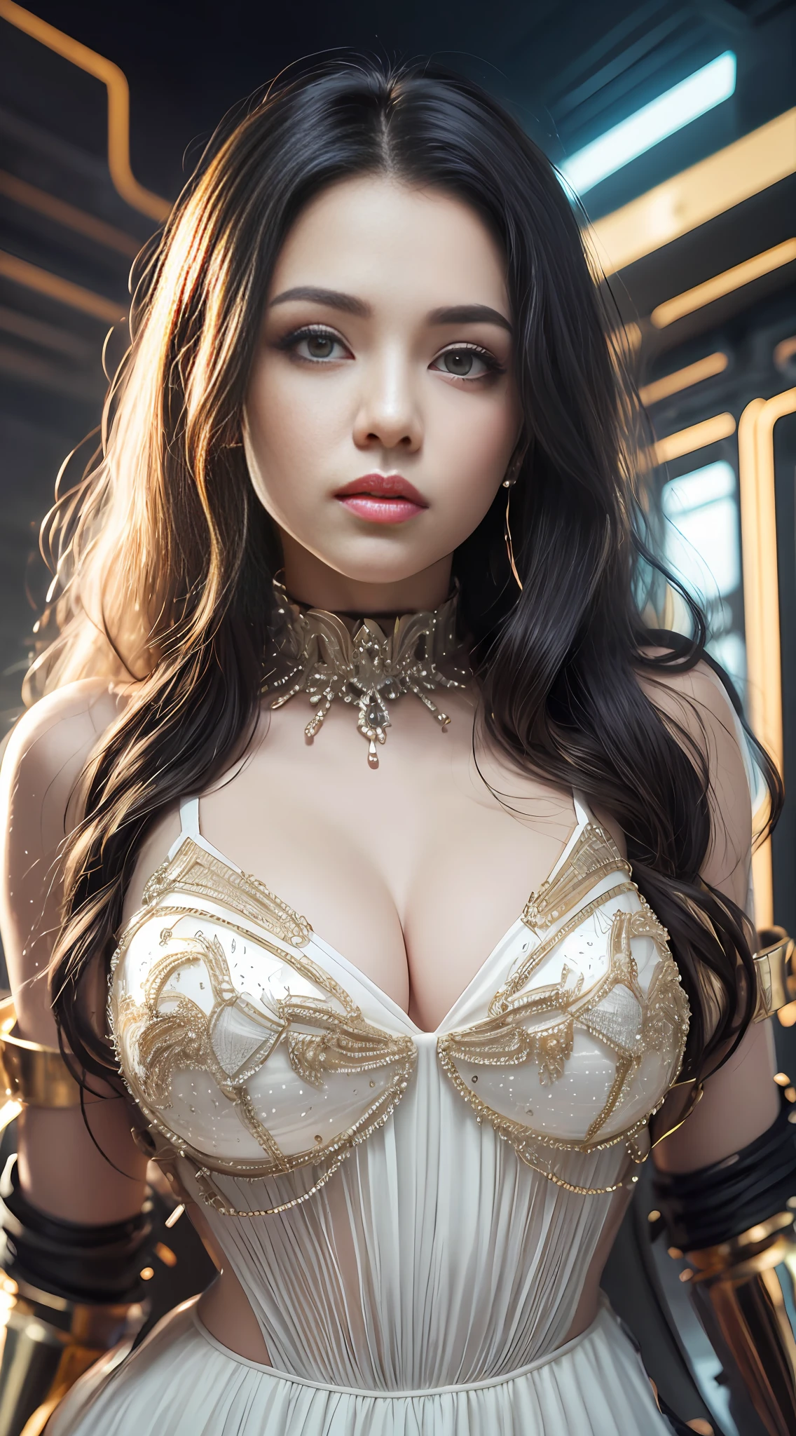 change to elegant white dress