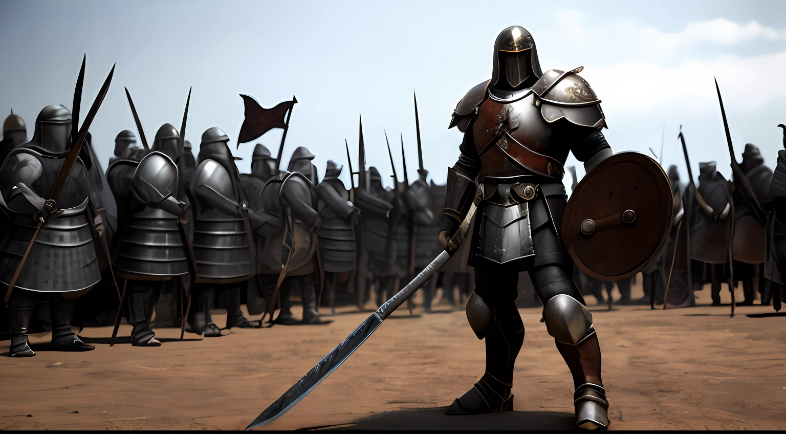 epic medieval warrior spartan, full body, blackground, dark, 8k, ultra realistic, hyper detailed