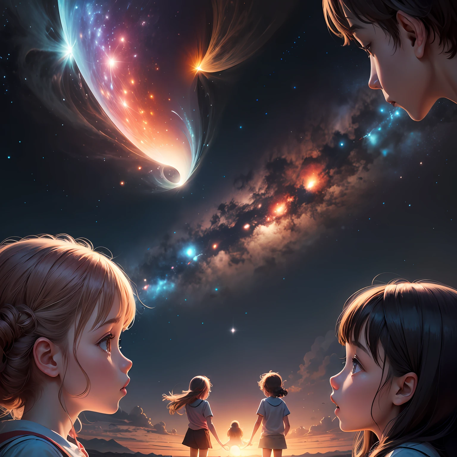 Exploring the secrets of the universe WITH 4 CHILDREN 2 GIRLS 2 BOYS