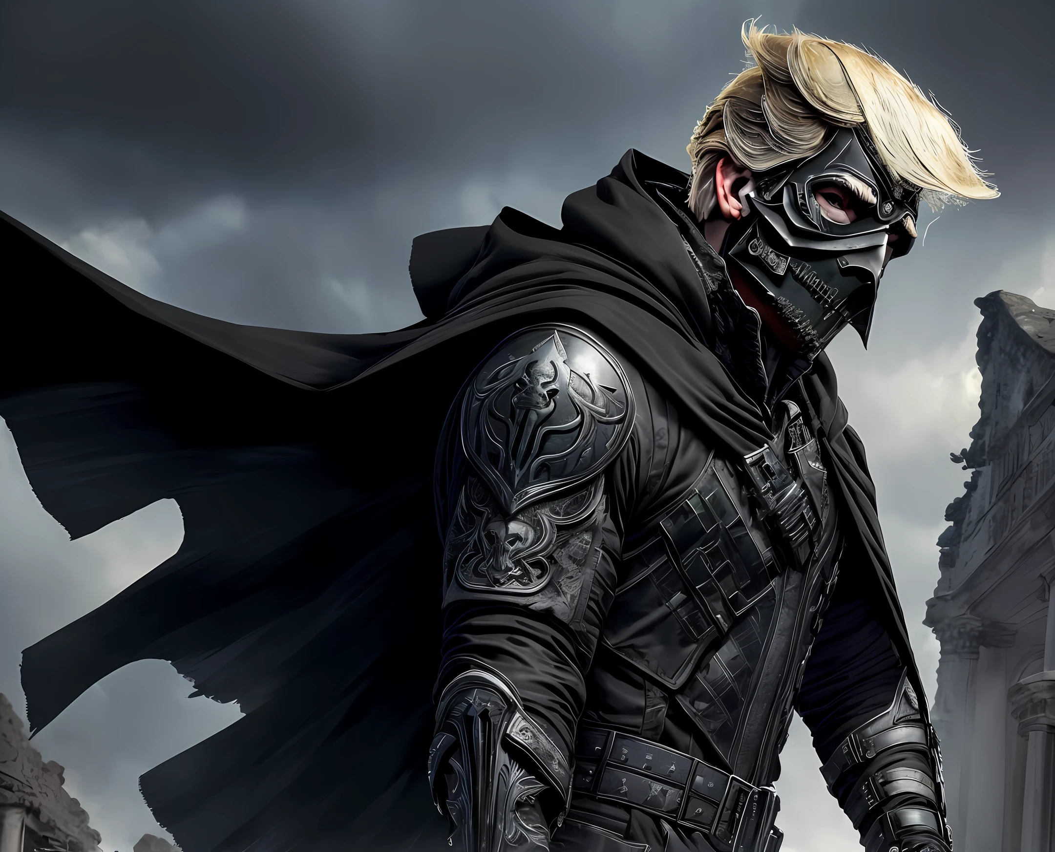 Batman is standing in an imposing pose, resembling a vigilante statue. His black tactical uniform is richly detailed, with a high-definition texture that highlights every muscular contour. The suit is made up of several elements, including a hood that partially covers the hero's face, leaving only his piercing eyes visible. Her hood has a matte finish, adding a sense of realism and functionality to the costume.
The Batman figure is framed against the background of the city, which extends as far as the eye can see. The surrounding buildings are represented with impressive architectural details, with realistic windows and facades. Some of the buildings are in deep shadows, while others reflect moonlight, creating an atmosphere of contrast and mystery.
Moonlight is a key element in this scene. She exudes an ethereal glow, illuminating the building and Batman with a soft but powerful touch. The shadows cast by the architectural elements add depth and drama to the image, highlighting the presence of the hero.
This description can serve as a starting point for creating the hyperrealistic image you want. Be sure to share it with the artist or rendering software to get the result you want.
Send a message