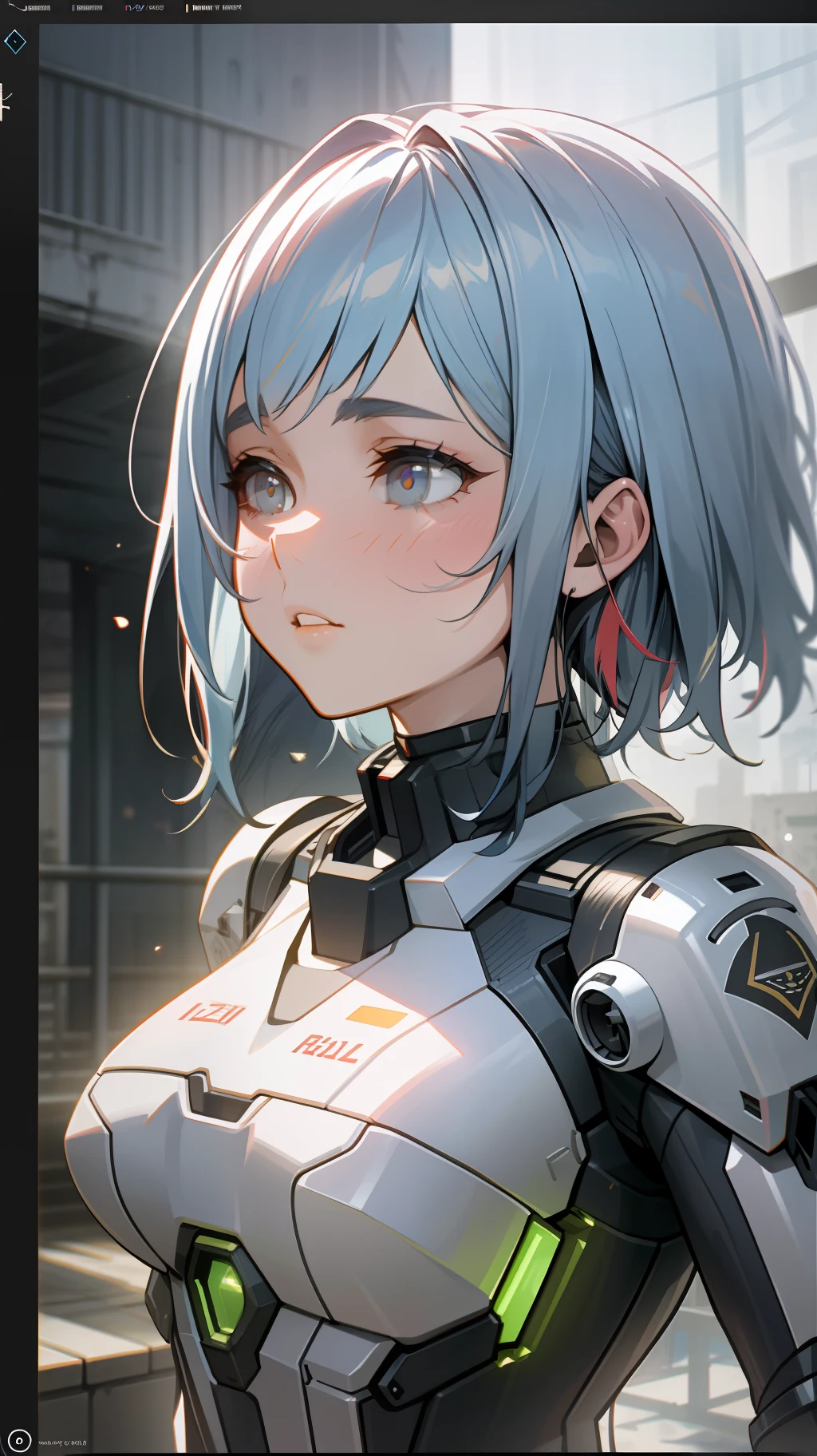 ((Best quality)), ((masterpiece)), (highly detailed:1.3), 3D,Shitu-mecha, beautiful cyberpunk women with her mecha in the ruins of city from a forgoten war, ancient technology,HDR (High Dynamic Range),Ray Tracing,NVIDIA RTX,Super-Resolution,Unreal 5,Subsurface scattering,PBR Texturing,Post-processing,Anisotropic Filtering,Depth-of-field,Maximum clarity and sharpness,Multi-layered textures,Albedo and Specular maps,Surface shading,Accurate simulation of light-material interaction,Perfect proportions,Octane Render,Two-tone lighting,Low ISO,White balance,Rule of thirds,Wide aperature,8K RAW,Efficient Sub-Pixel,sub-pixel convolution,luminescent particles,light scattering,Tyndall effect