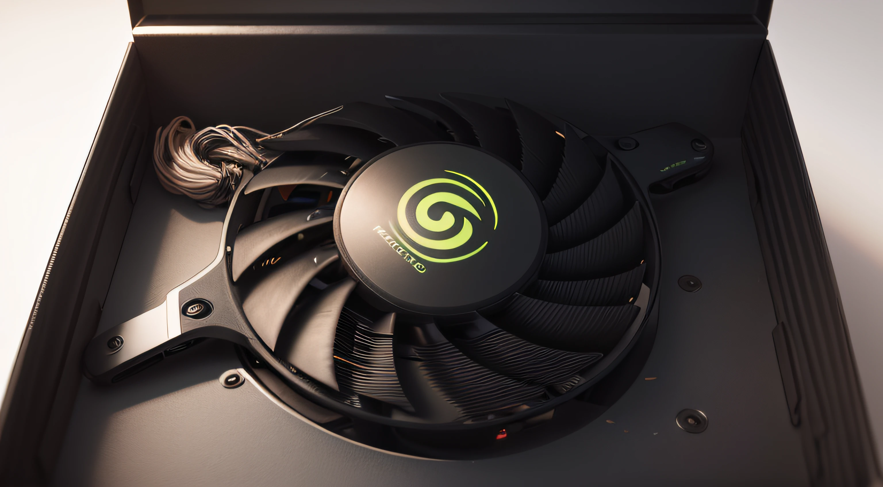 a close up of a box of graphics cards with a fan, rtx, rtx on, hd rtx, rtx 4090 ti, rtx graphics, rtx 3090, rtx engine, gtx 3090, rtx 3080, graphics card, nvidia optix, rtx 3 0 9 0 ti