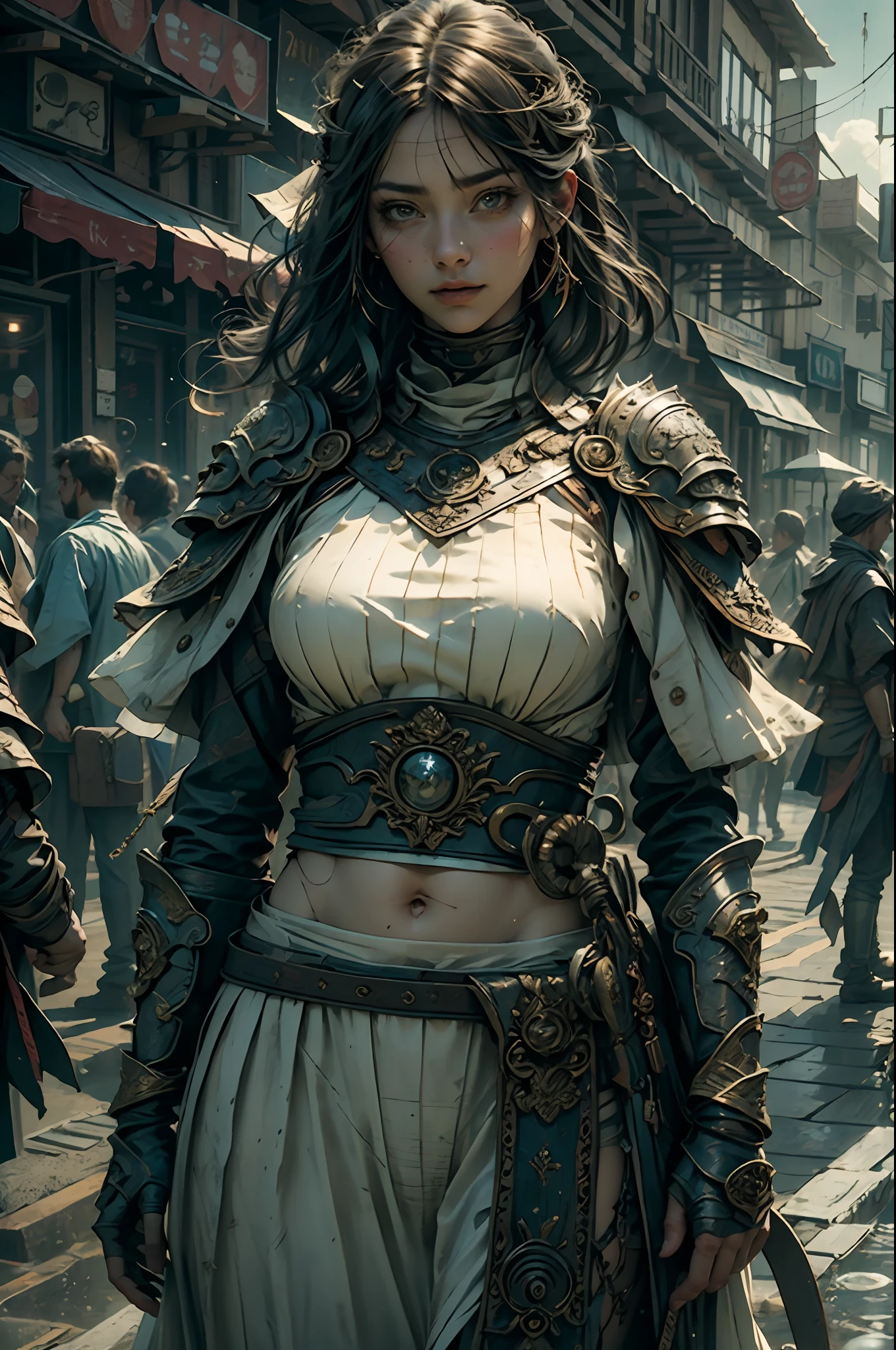 NSFW: 1.5, Masterpiece, Best Quality, High Quality, HD, High Quality Textures, High Quality Shadows, High Detail, Beautiful Details, Fine Details, Extremely Detailed CG, Detailed Textures, Realistic Facial Expressions, Realistic, Colorful, Delicate, Cinematic Light, Side Lighting, Lens Glare, Ray Tracing, Sharp Focus, (1 Girl, __focus__:1.3), (Intricate Details, Makeup, PureErosFace_V1:0.5), (Beautiful and Delicate Details Face, Delicate beautiful and delicate eyes, perfect facial proportions, highly detailed skin, detailed skin, four fingers and one thumb in optimal proportions, arms under the chest, medium large breasts, broad hips, flat belly, slim and thin, __moda__, __cabelo__:1.3), __localização__, camelto, white panties, skirt lift, city, street, sun, cloud, wall, tilt, cape, cape