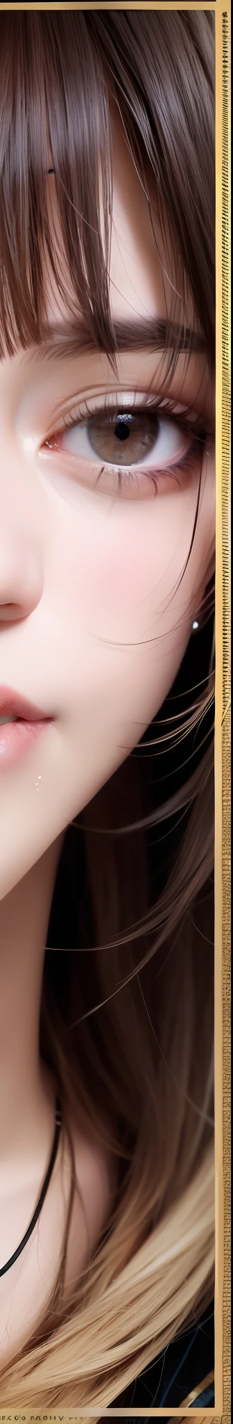 best quality, masterpiece, (realistic:1.2), 1 girl, brown hair, brown eyes,Front, detailed face, beautiful eye , red lip