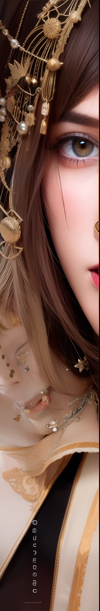 best quality, masterpiece, (realistic:1.2), 1 girl, brown hair, brown eyes,Front, detailed face, beautiful eye , red lip