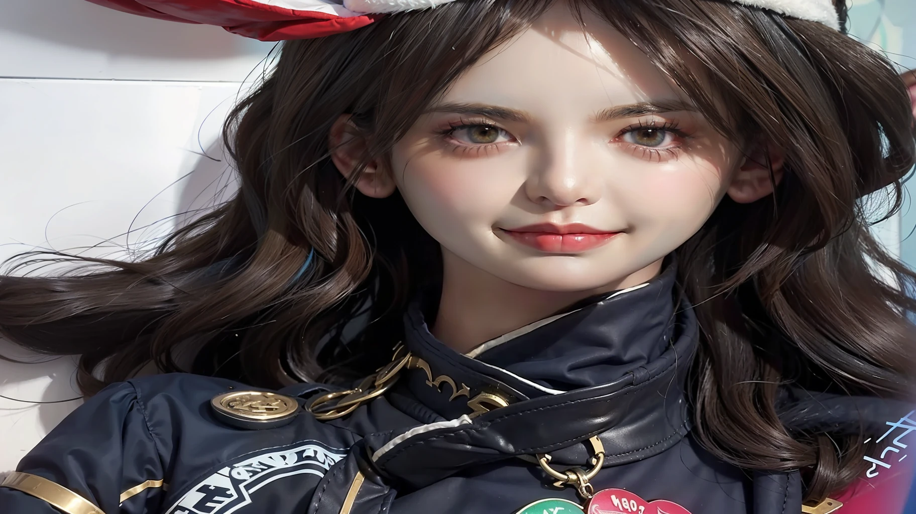 Hyperrealist portrait of female by david hockney and alphonse mucha,fantasy art, photo realistic, dynamic lighting, artstation, poster, volumetric lighting, very detailed faces, 4 k, award winning,, 1girl, in the dark, deep shadow, low key,cowboy shot,(official clothing:1.4) ,long hair,white hair,