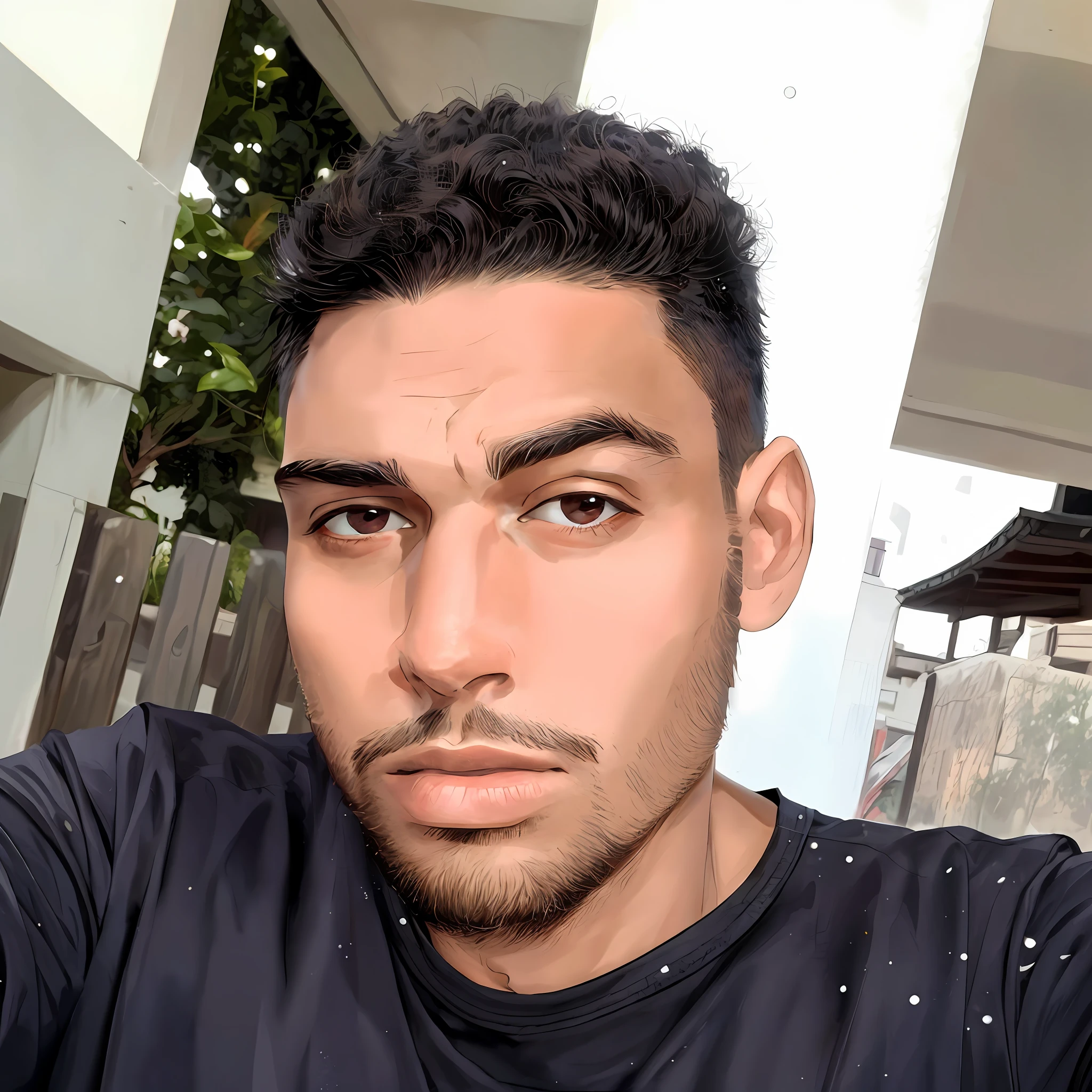 there is a man with a black shirt and a black shirt, good looking face, around 1 , taken in the early 2020s, handsome face, with brown skin, 8k selfie photograph, looking straight to camera, 2 3 years oldold, 2 7 years old, handsome autiful face