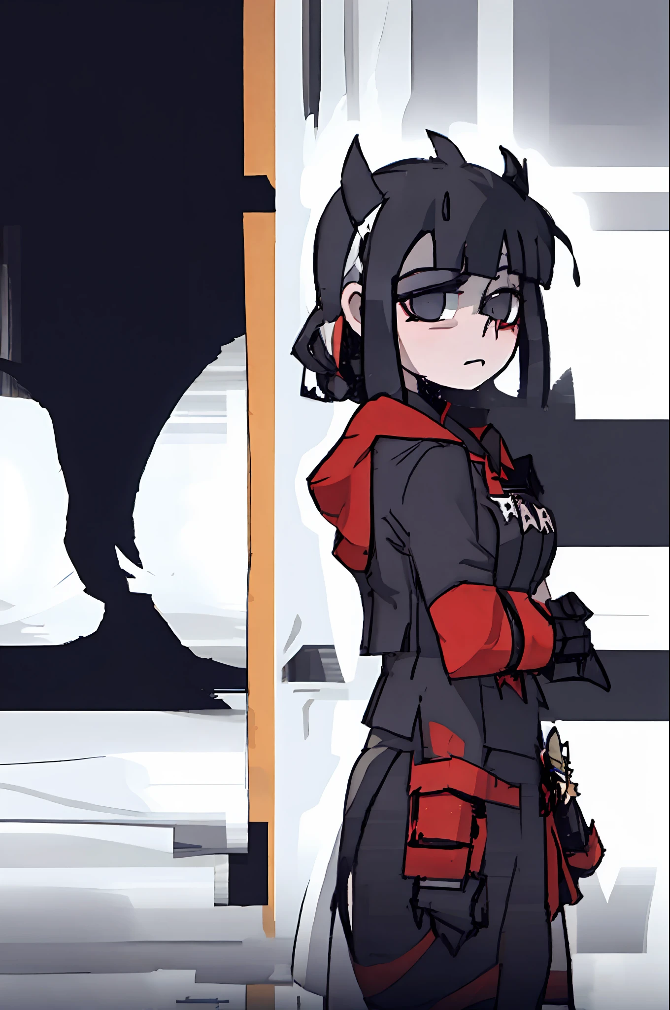 Anime girl with black hair holding a katana, Gapmoe Yandere Grimdark, Demon Slayer Rui fanart, Gapmoe Yandere, Yandere Yandere, Yandere Intricate, Portrait Gapmoe Yandere Grimdark, Akane Owari Danganronpa, Demon Anime Girl, Demon Slayer Artstyle, Yandere, Katana, Beautiful Japanese Demon