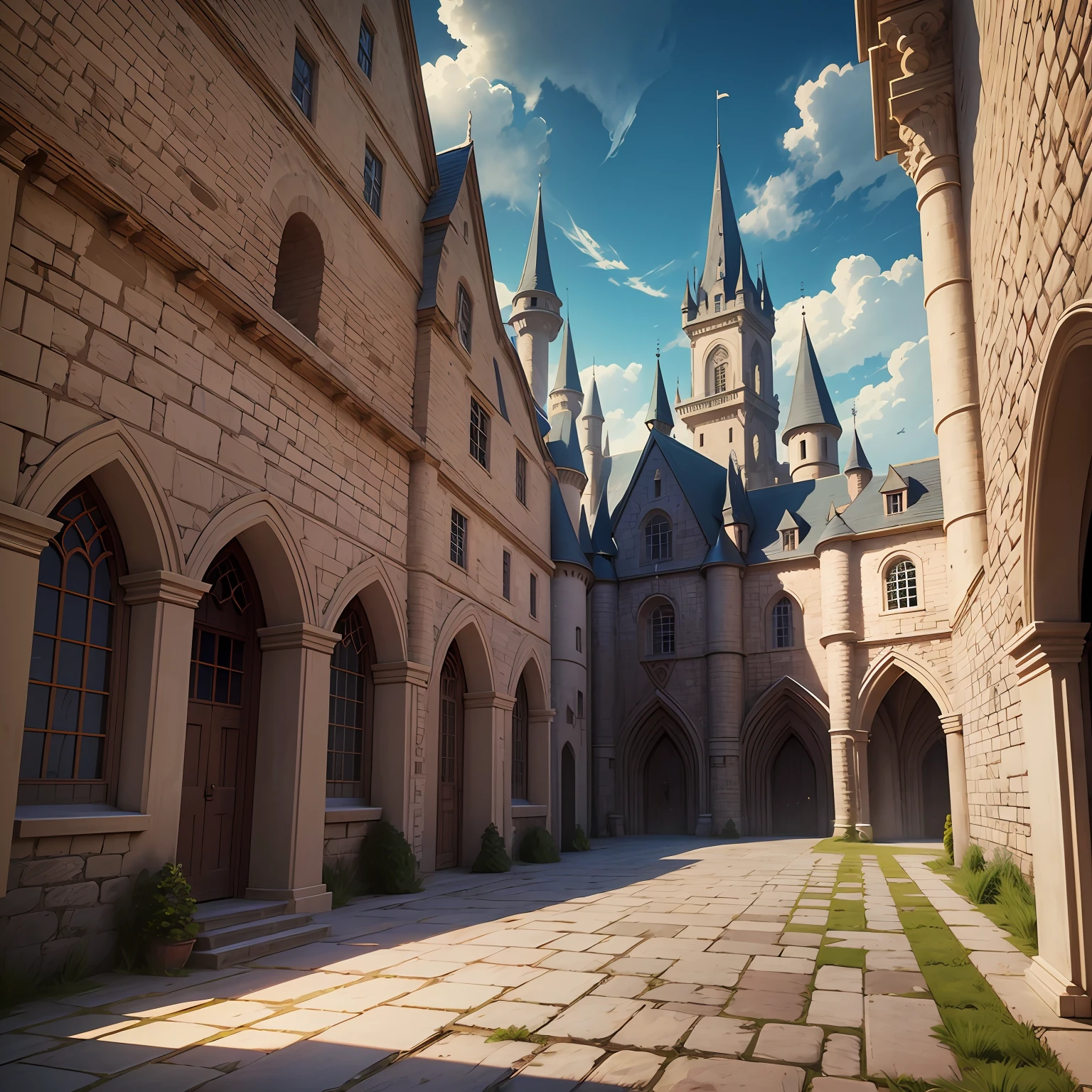 Medieval villas in 3D --auto