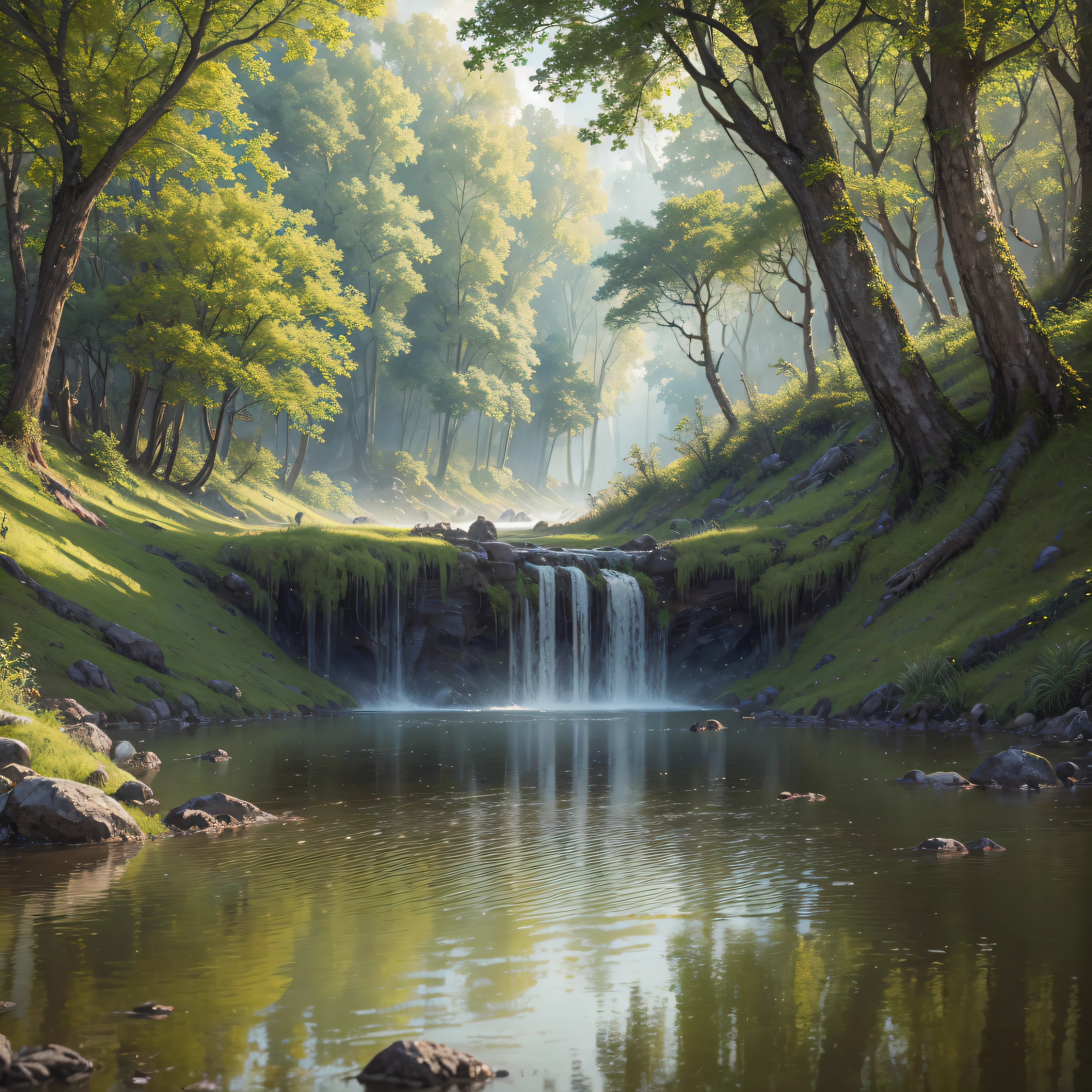 landscape, (very detailed CG unity 8k wallpaper), the most beautiful artwork in the world, professional majestic oil painting, high detail, sharp focus, dramatic, realistic painting art, swamp, crocodile --auto --s2