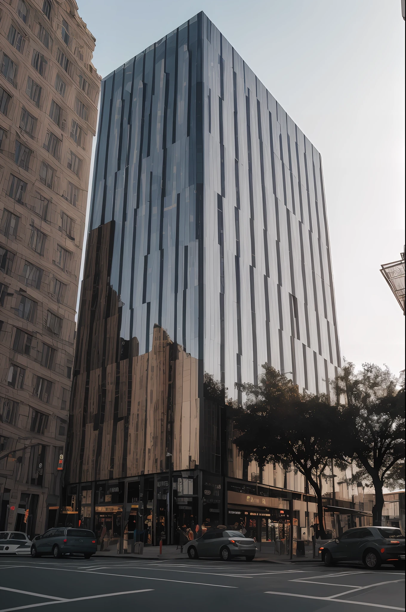 masterpiece, prosperous company seen from outside, (high detail: 1 1), mirror building, natural image, high quality, nsfw, beautiful building with Prosperous name on the billboard, (detailed name and building), (Company: 1 2), noise, extra, real photo, PSD, lamp film photography, sharp focus, contrast lighting, detailed name, high resolution 8k, crazy detail, realistic, professional photography,  8k UHD, SLR camera, soft lighting, high quality, grain film, Fujifilm XT3