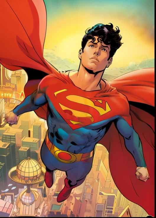 Superman the Man of Steel, Superman, by Bob Singer, Neal Adams | centered, by John Keane, by Craig Thompson, by Matt Stewart, dc comic, by Greg Staples, superman emerging from the sun, by Ignacio Zuloaga, frank quitely, rafael albuquerque comic art, comic book cover, by Jakob Gauermann, textless, redo the image in 8k, high resolution