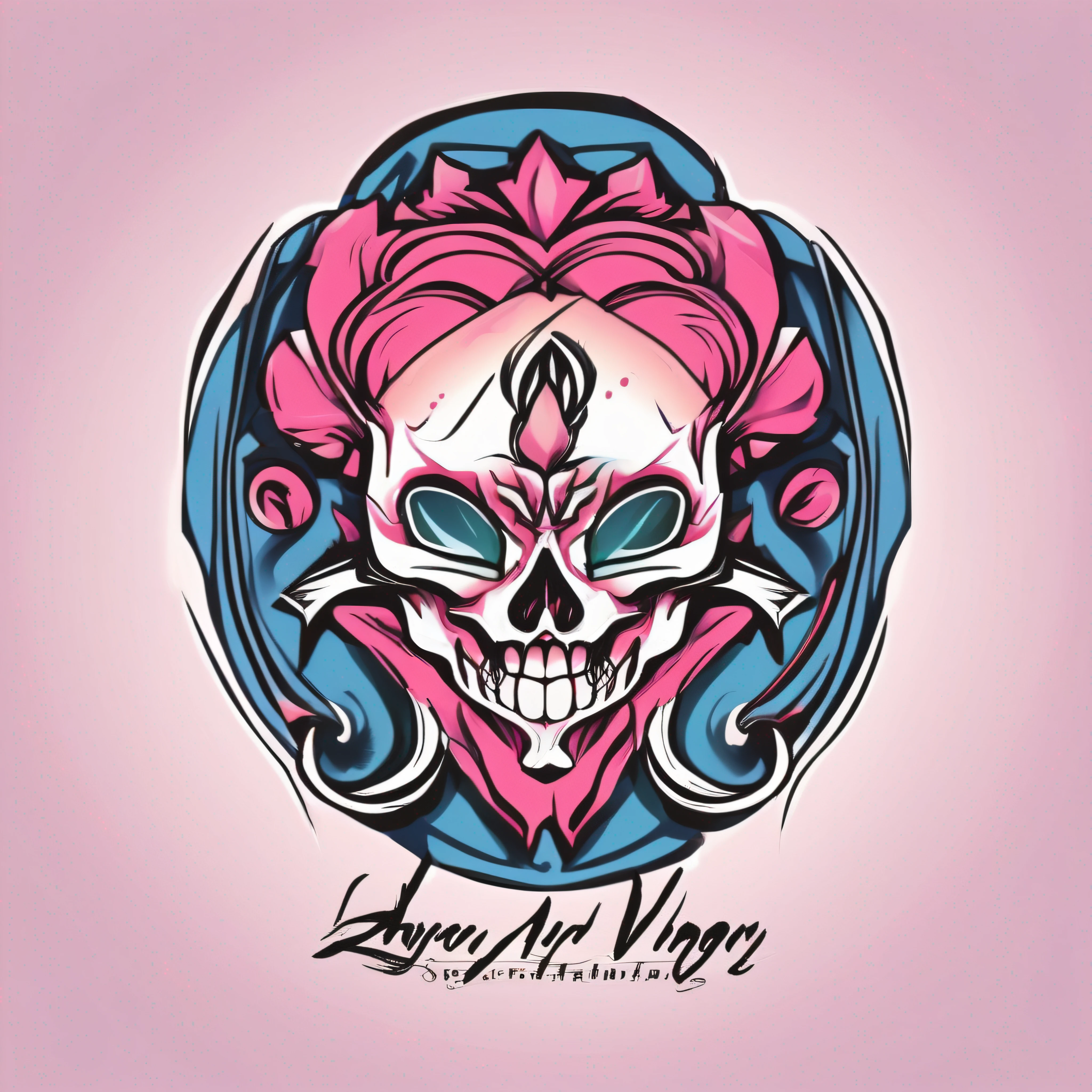 logo, vector, logo design, vector, simple, flat, icon, minimalism, well-defined lines and contours, centralized, uma Rosa no estilo Ed Hardy e Christian Audigier