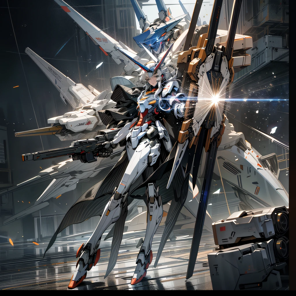Gundam, Gundam Aerial, ((Best Quality)), ((Masterpiece)), (Very Detailed: 1.3), 3D, Valkyrie Mecha, Cyberpunk Female Aircraft, Plump Body, 18 Ban, Sci-Fi Technology, HDR (High Dynamic Range), Masterpiece --auto