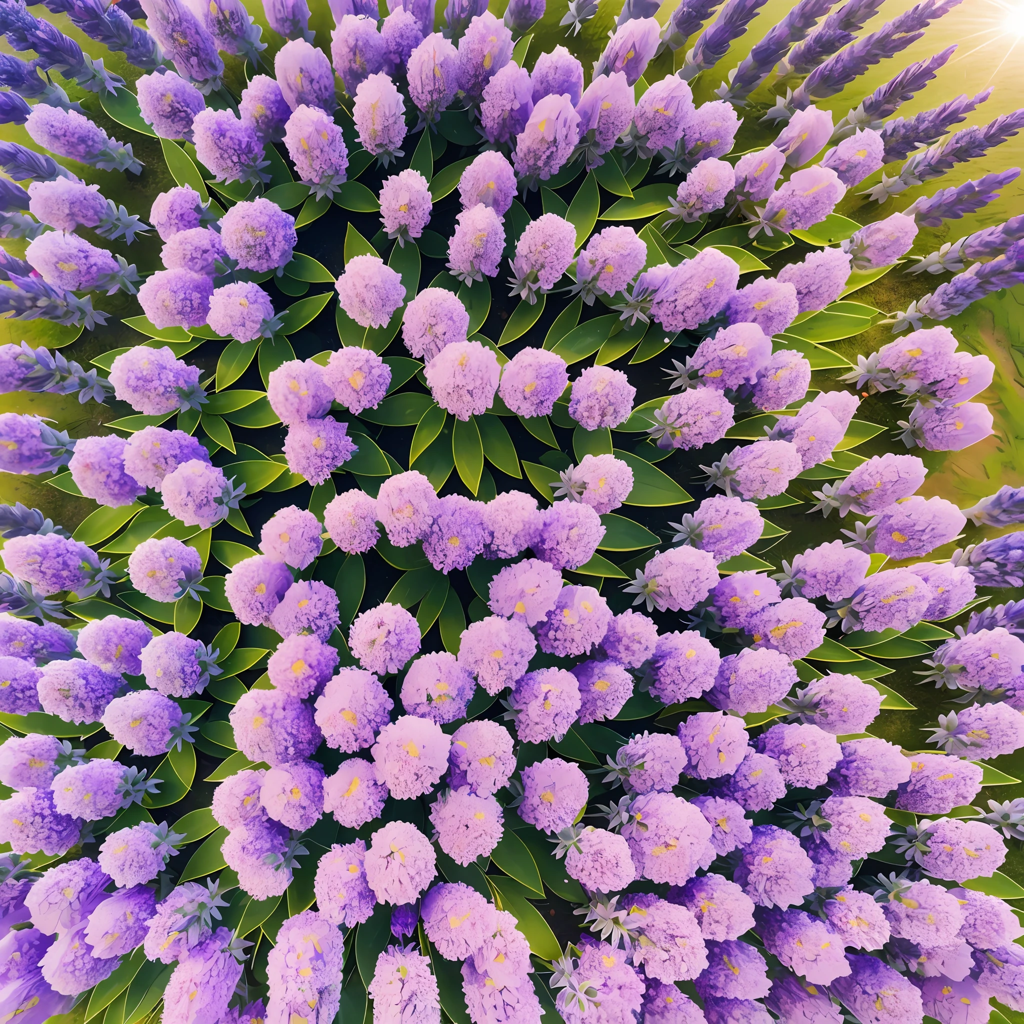 On a sunny day, 1000 lavender blooms, petals beautiful, transparent, aerial photography, soft, soft, romantic, quiet, delicate, ultra-high resolution and ultra-HD panoramic images, photo realistic, 16K --v 5 --ar 2:3 --auto --s2