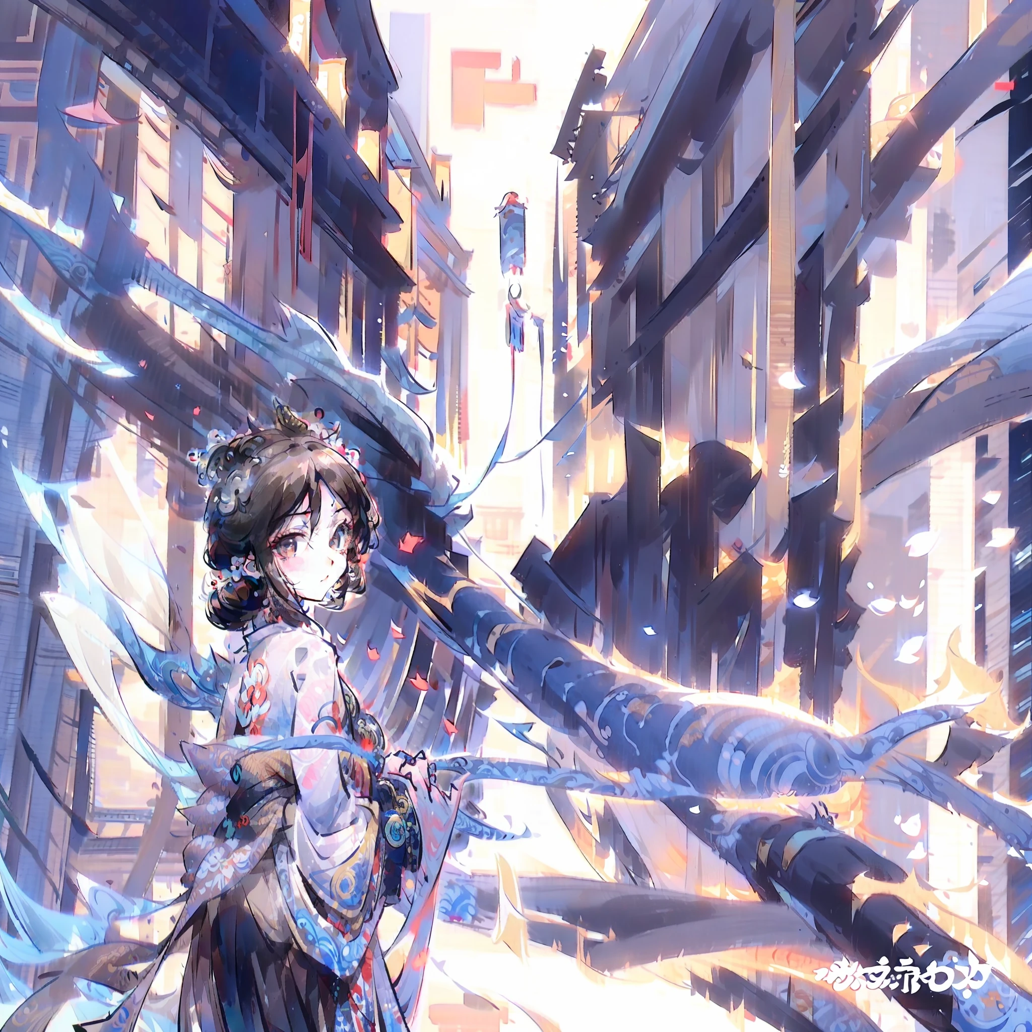 anime characters standing next to each other in front of a building, anime visual, ( ( ( yoshinari yoh ) ) ), zerochan, guweiz, zerochan art, guweiz and makoto shinkai, by Ai-Mitsu, anime like, sirius a and sirius b, neko, sakimichan, high detailed)