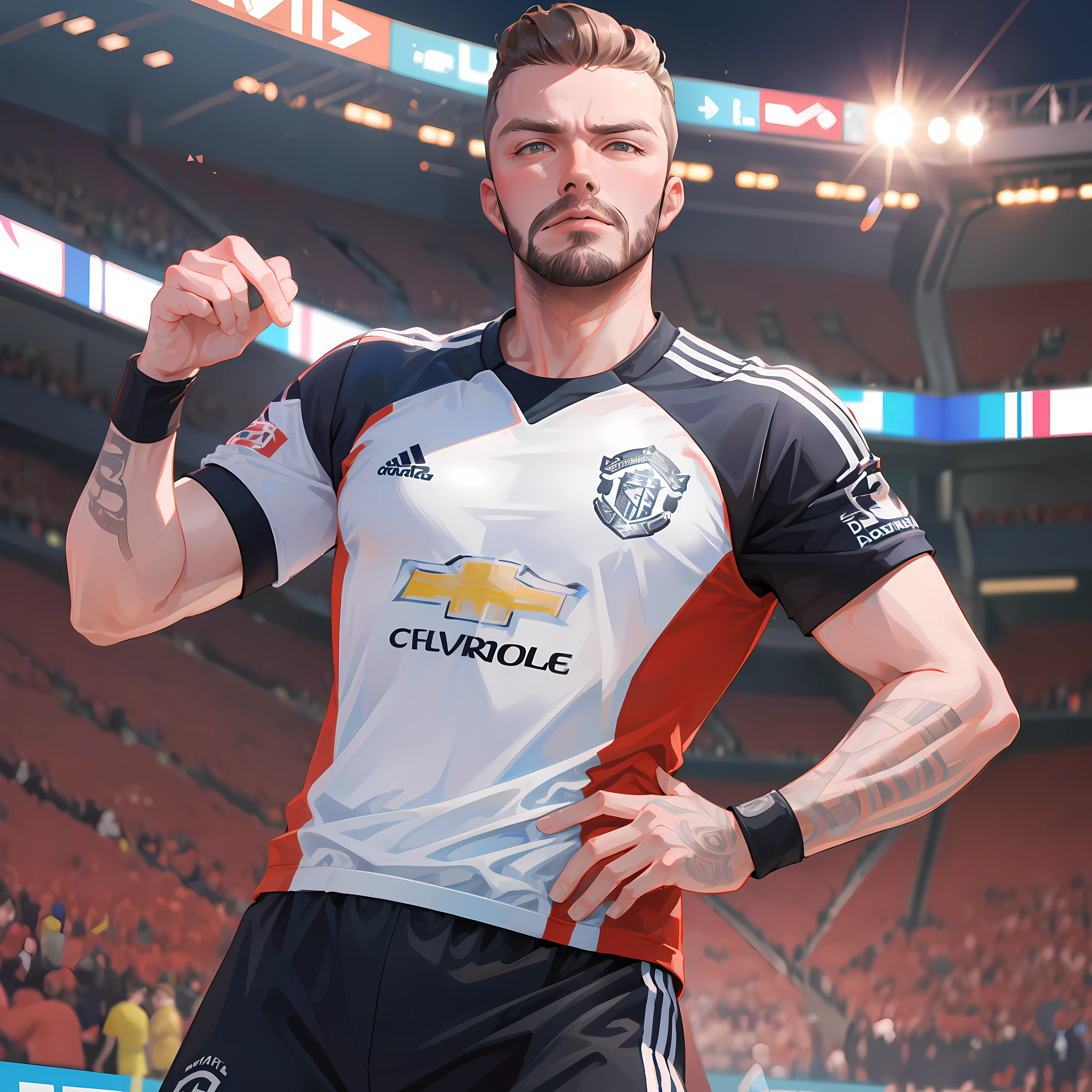 David Beckham in a Manchester United jersey, rendered in 4K quality, with intricate details and no flaws on his face and arms. He is depicted in an anime-inspired style, standing on a vibrant football pitch.

The anime-style portrayal of David Beckham shows him in his iconic Manchester United jersey, capturing his dynamic and energetic playing style. The pitch around him is filled with enthusiastic fans, creating a lively and electric atmosphere.

Using Git, you can track and manage your code changes, create commits, and push them to a version control system like GitHub or Bitbucket. This allows you to keep a record of your code history and collaborate with others on your project.