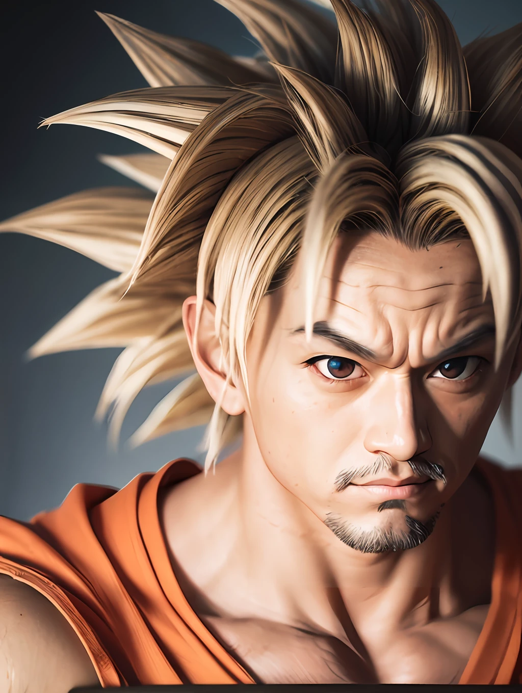goku 2050 Hyper Realism, Hyper Detailed, Posing for Camera, 8K - --auto --s2
