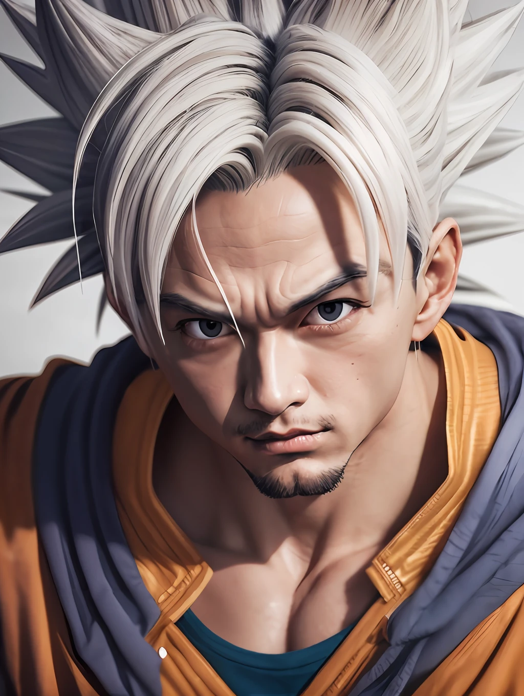 goku 2050 Hyper Realism, Hyper Detailed, Posing for Camera, 8K - --auto --s2