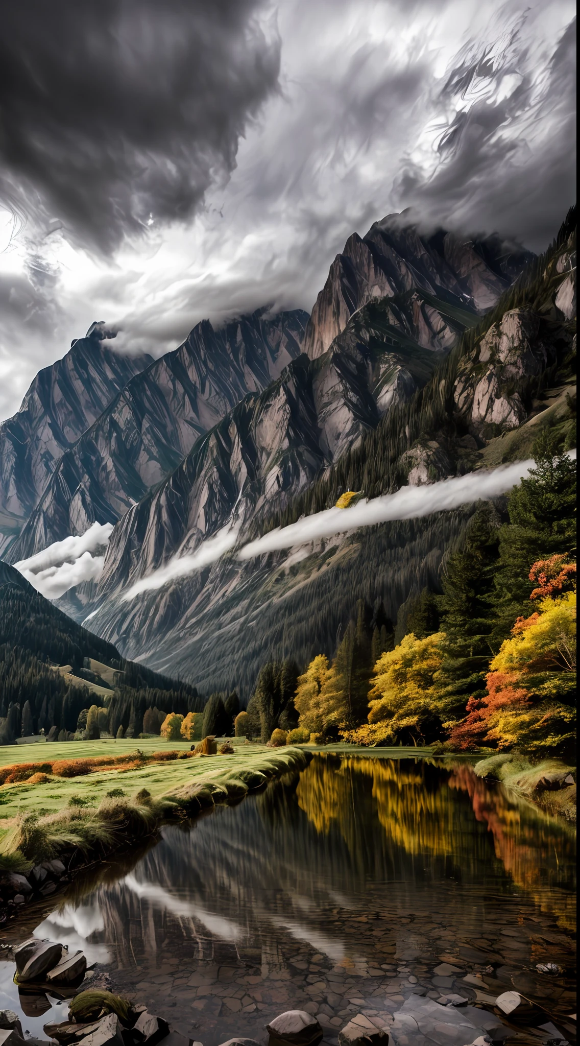 ((Masterpiece)), ((Best Quality))), ((Ultra Detailed)), (Amazing:1.1), Beautiful, Nature, Mountains, Gale, Windblown Wind, Line Cloud, Cloudy Day, Light Shooting Out of Clouds, In Lush Landscape, Award Winning Photo, Toshiba PDR M70 Boo