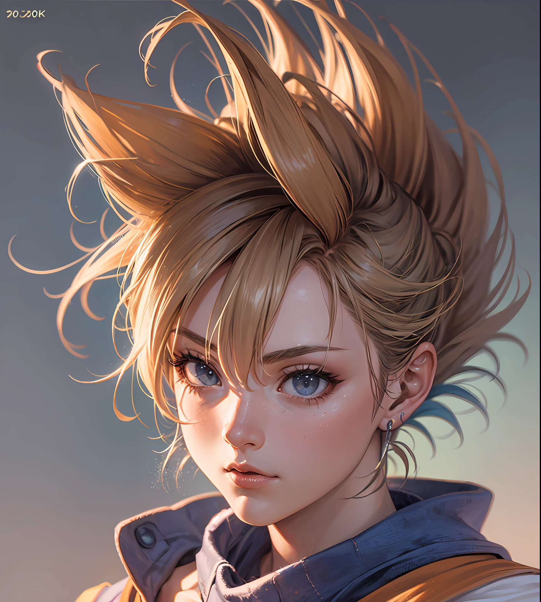 goku juvenil, Hyper Realism, Hyper Detailed, Posing Camera panorâmica, 8K --auto --s2
