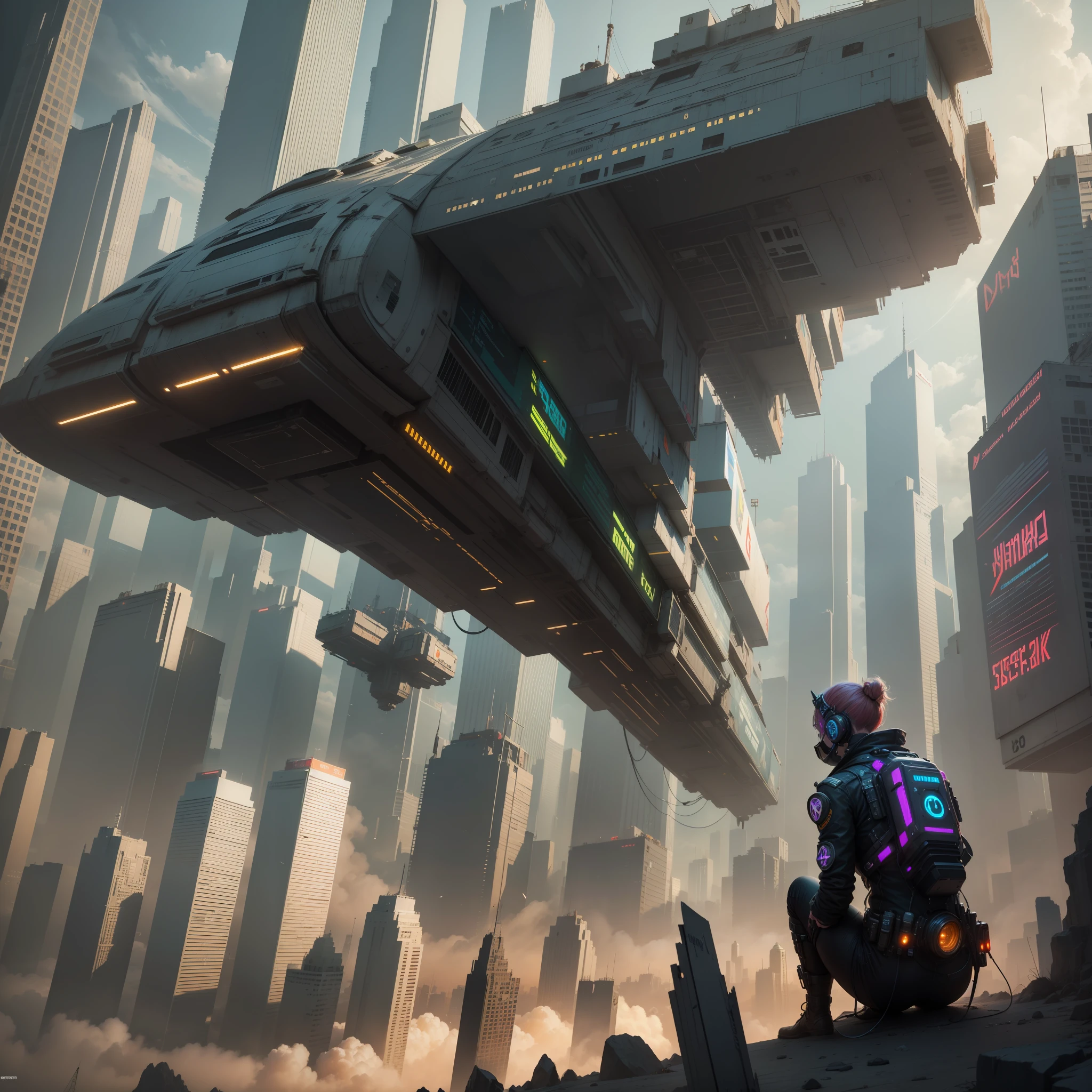 futuristic world cyberpunk anti-gravity universe sci-fi top quality masterpiece ultra high definition fantasy 8K