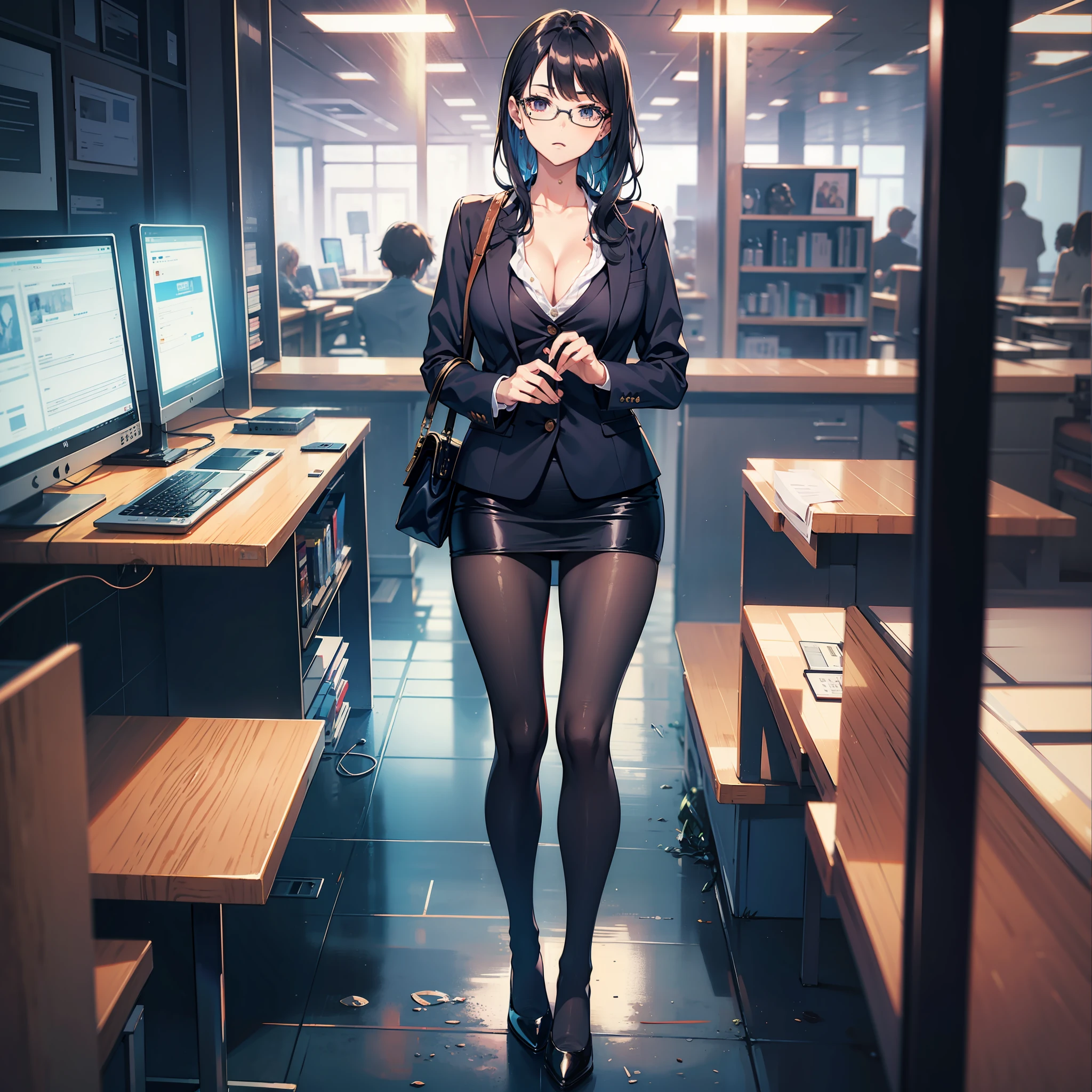 slender legs, suit skirt,