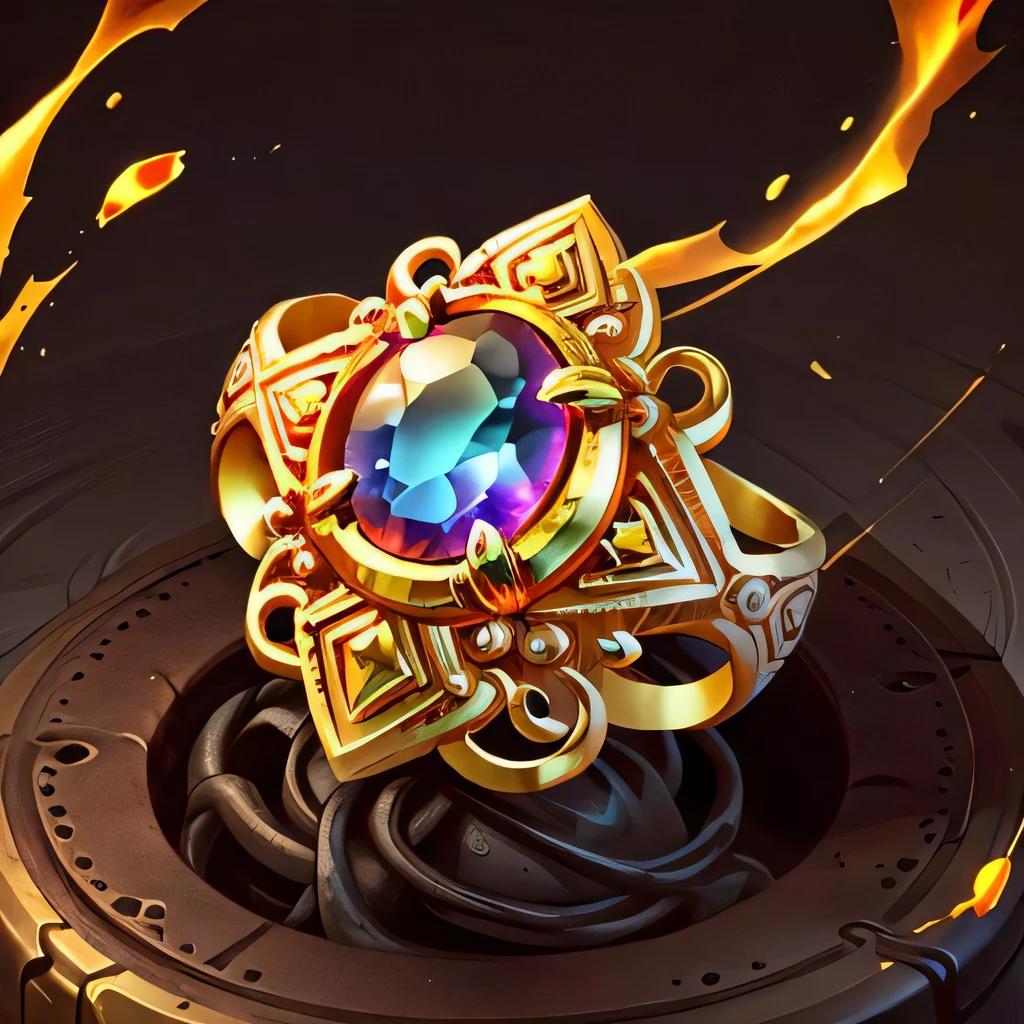 burning ring, item, fantasy art