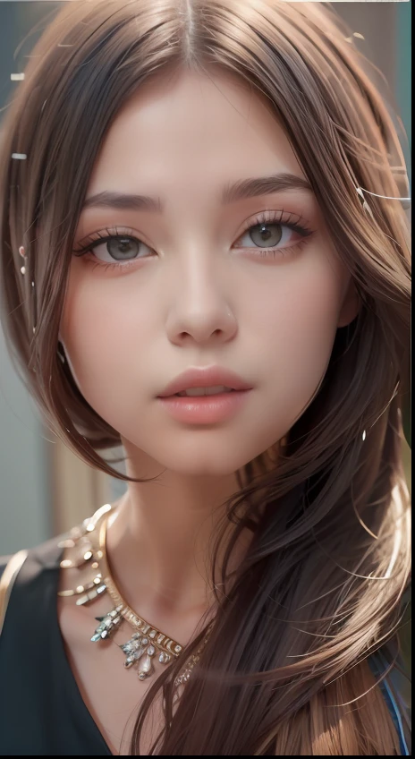 a close up of a woman with long hair and a necklace, gorgeous attractive face, attractive female face!!!, very very very beautifull face, attractive beautiful face, extremely beautiful face, very beautiful face, beautiful eyes and face, perfect face and eyes, feminine beautiful face, perfect face ), gorgeous face, beautiful face!!, beautiful shape of face and body, beautiful delicate face