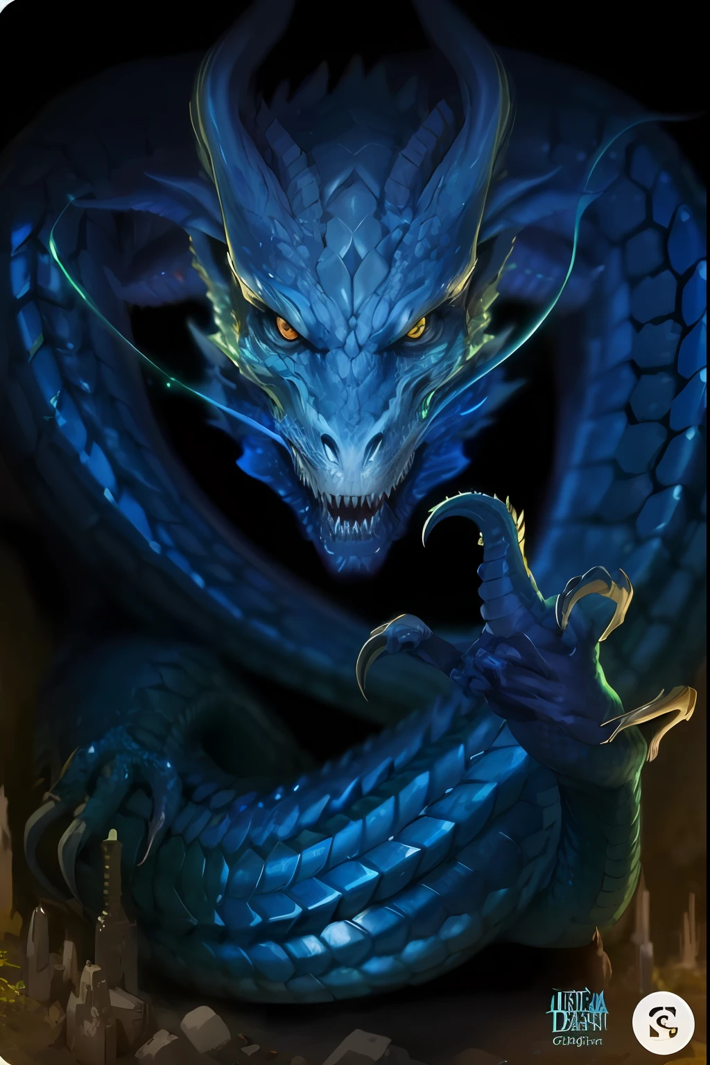 A cyan Chinese dragon, green dragon, green scale dragon, sharp teeth, orange eyes, sharp dragon claws, dragon portrait, dragon portrait, dragon art, dragon center, dragon inspired cyan armor, surrealist D&D fantasy art, man with dragon soul, dragon dea