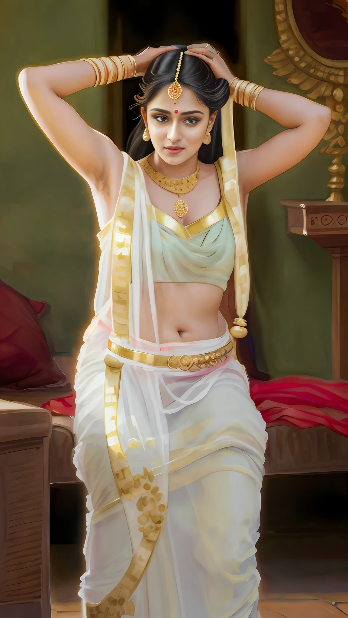 Golden thick waistband, South Indian gold waistband