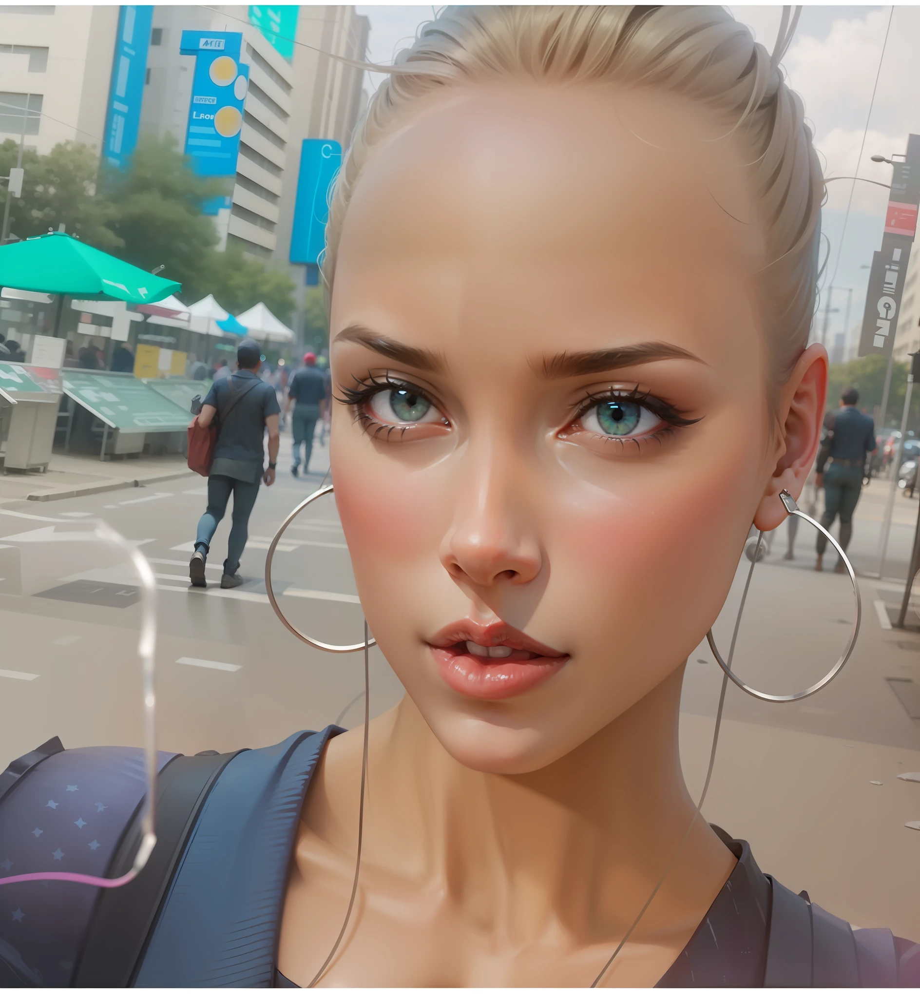 Futuristic background image Android type face
