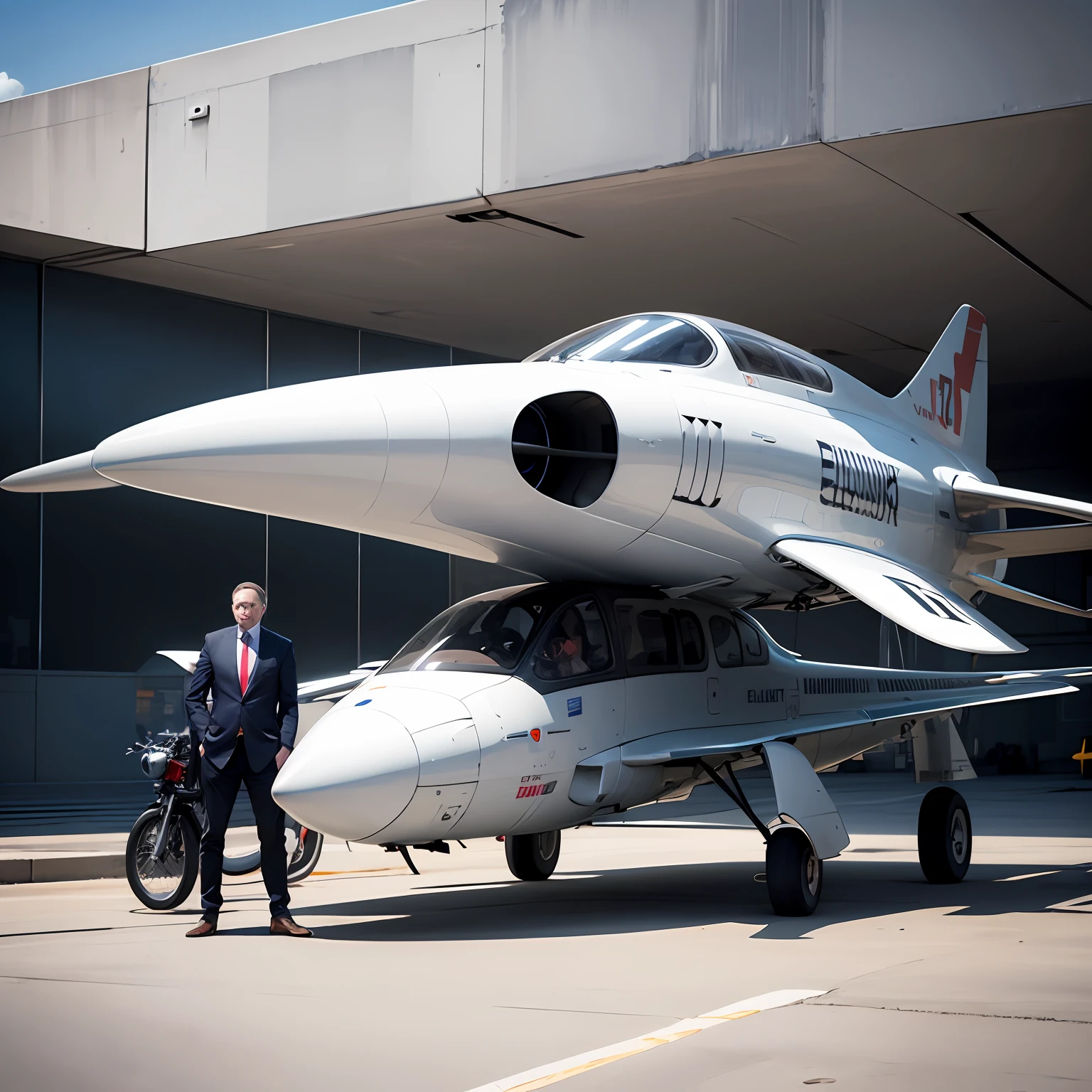 elonmusk with electric aeroplane --auto