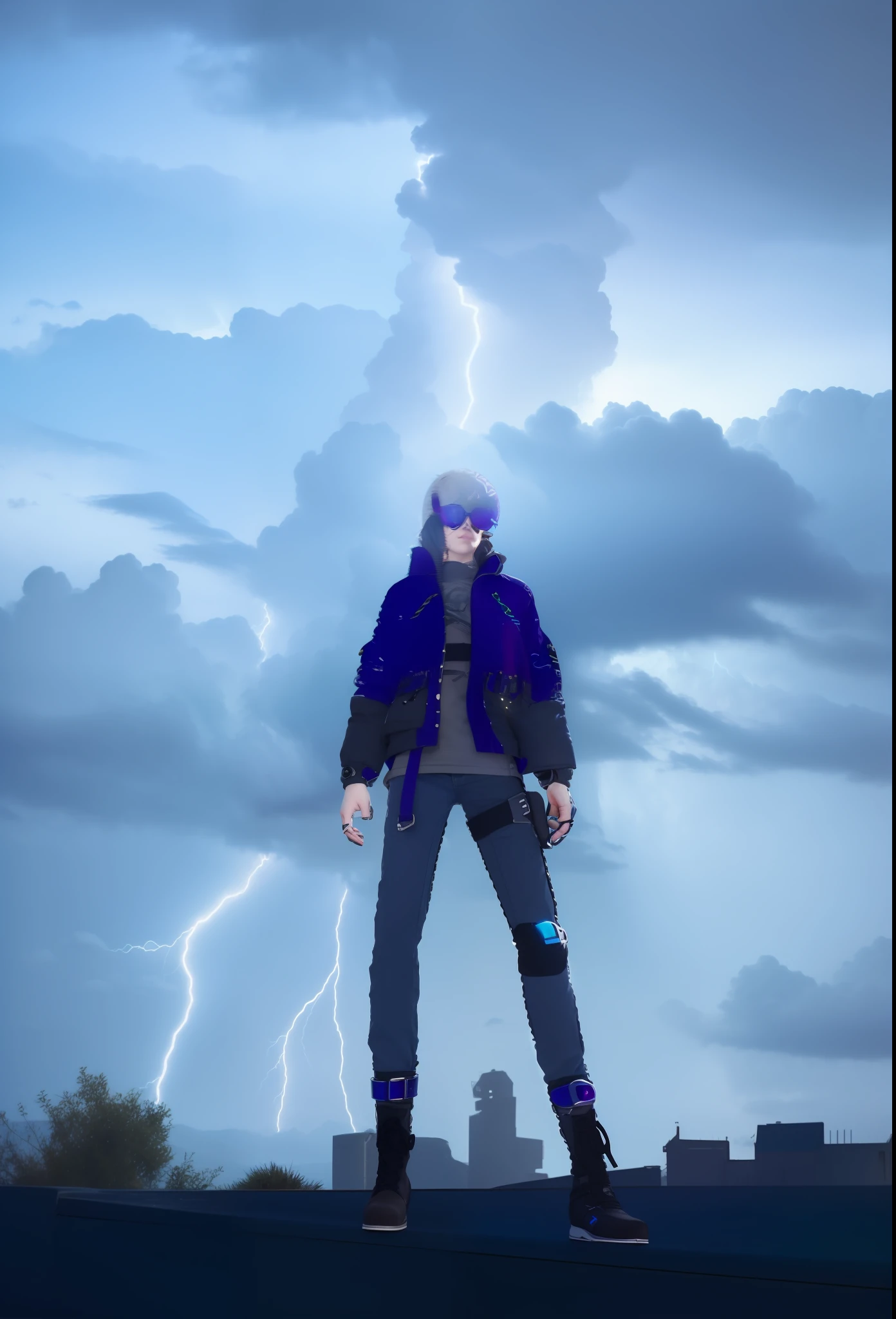 Lightning strikes, cloudy clouds, ultra realistic, photorealistic, masterpiece