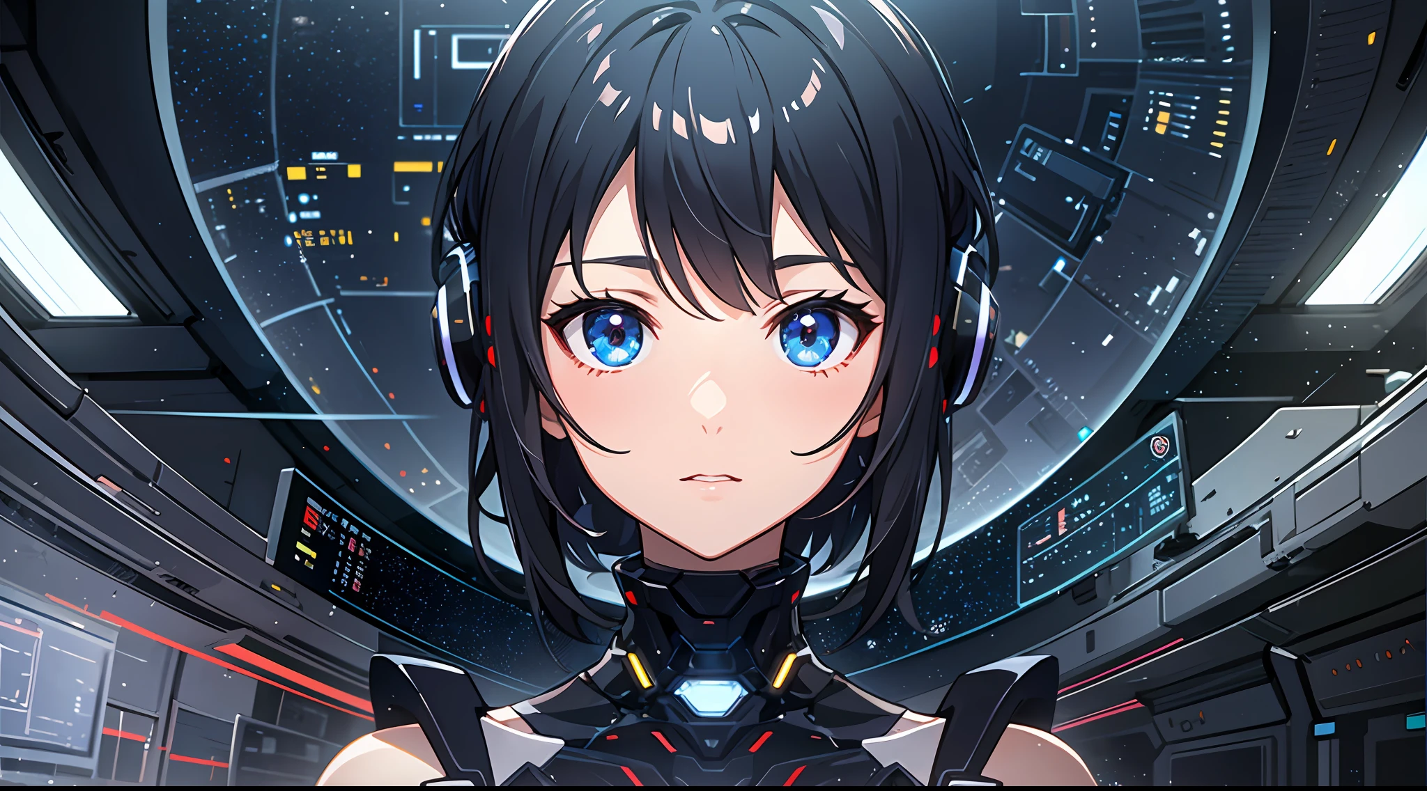 Future technology, intelligent AI, smart space, virtual space, system, high-quality anime art style, smooth anime CG art