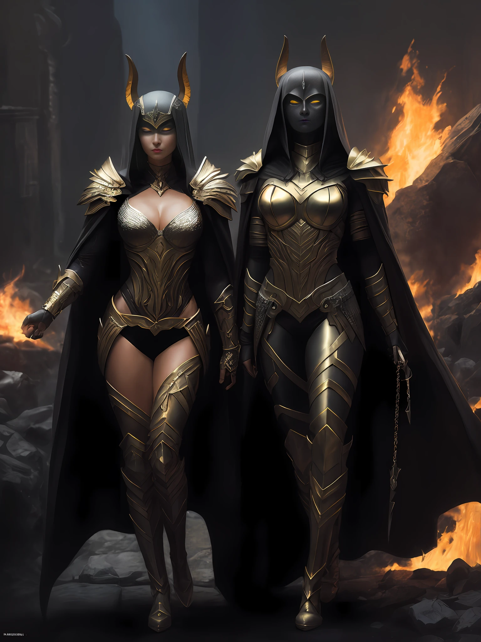 Output: (high quality oil painting), realism, jewel nobility, dynamic pose on the right, mysterious gates of hell, burning like flames, dark but beautiful graphics of the underworld, mythical character Anubis, the whole body covered with golden scales highlighting the lines and shapes of strong muscles, cinematic dynamic poses and dramatic camera angles, fine textures of black gold armor and calm effect of black gold cape,   Precise proportions and human anatomy are presented in the image, and the award-winning masterpiece of centered composition is Anxious, Angel of Death