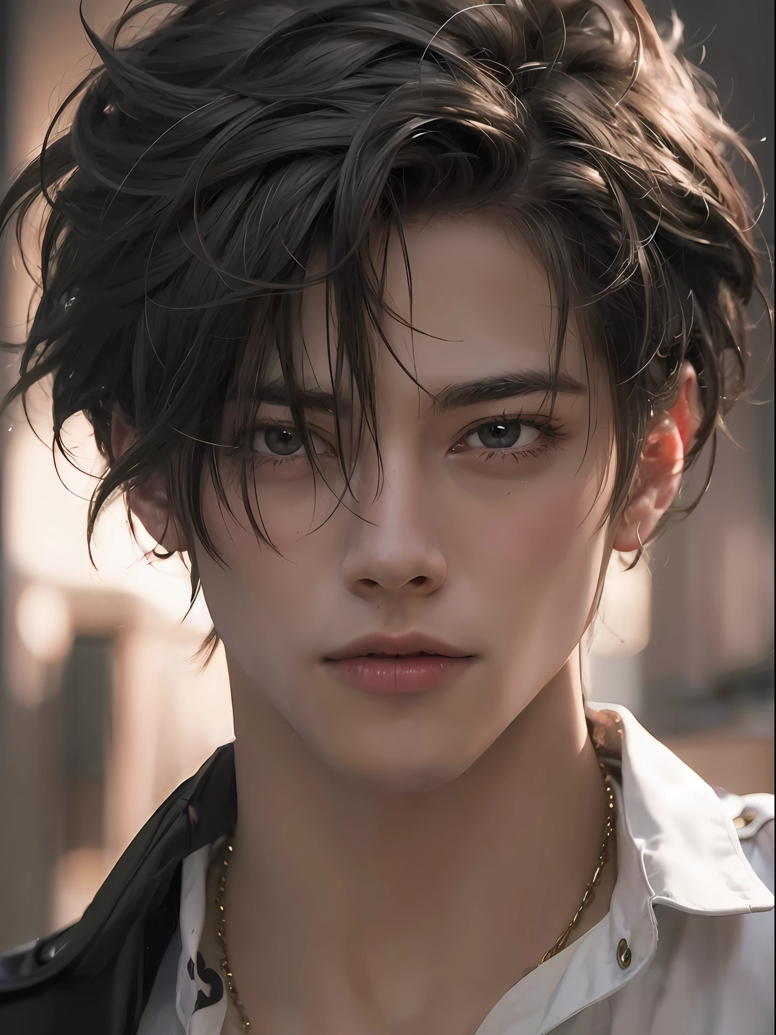 (masterpiece:1.3),(best quality:1.2),8k,absurdres,(extremely detailed:1.3),highestres,(1boy:1.2),portrait,
,shirt, short hair, very short hair, bold face, italian jacket