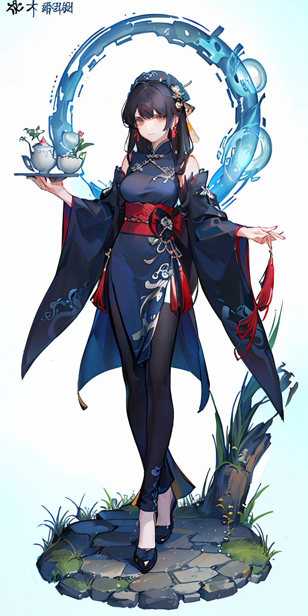 Tarot cards, Chinese style design, characters, standing paintings, beautiful girls