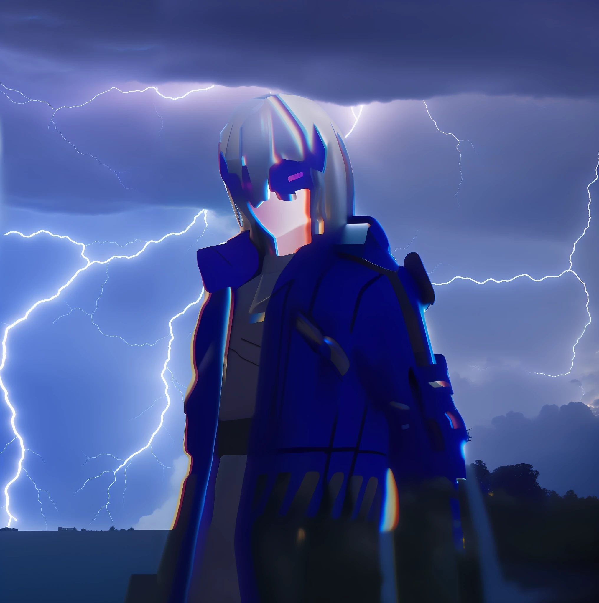 Night sky, lightning with overcast clouds, ultra realistic, photorealistic, masterpiece