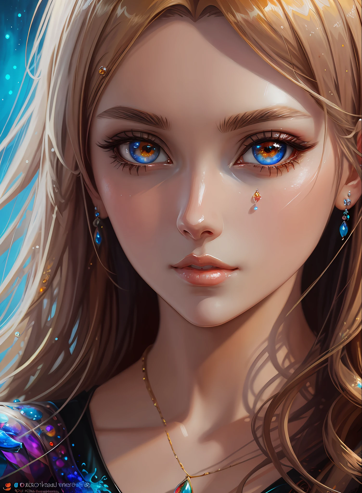 ((Best Quality)), ((Masterpiece)), (Real), (Detail),Anime Style, (1 woman) Close-up of blonde pretty woman, beautiful and moisturized eyes like crystal clear glass, face without makeup, 4K high-definition digital art, stunning digital illustrations, stunning 8K artwork, colorful digital fantasy art, colorful and bright, Beautiful Digital Artwork, Colorful Digital Painting, Digital Anime Art, Portrait of Beautiful and Pretty Woman, 8K HD Digital Wallpaper Art, Digital Painting