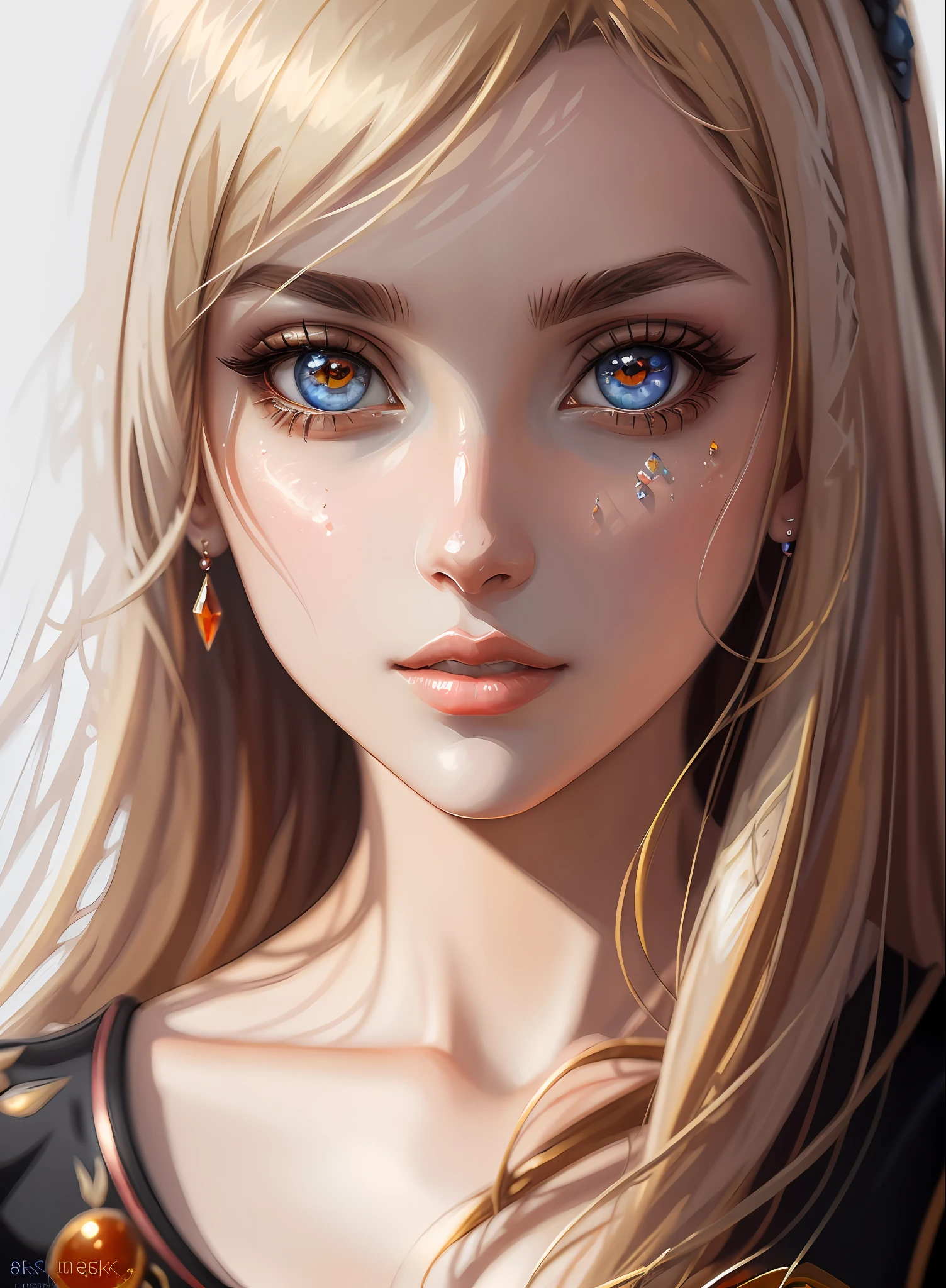 ((Best Quality)), ((Masterpiece)), (Real), (Detail),Anime Style, (1 woman) Close-up of blonde pretty woman, beautiful and moisturized eyes like crystal clear glass, face without makeup, 4K high-definition digital art, stunning digital illustrations, stunning 8K artwork, colorful digital fantasy art, colorful and bright, Beautiful Digital Artwork, Colorful Digital Painting, Digital Anime Art, Portrait of Beautiful and Pretty Woman, 8K HD Digital Wallpaper Art, Digital Painting