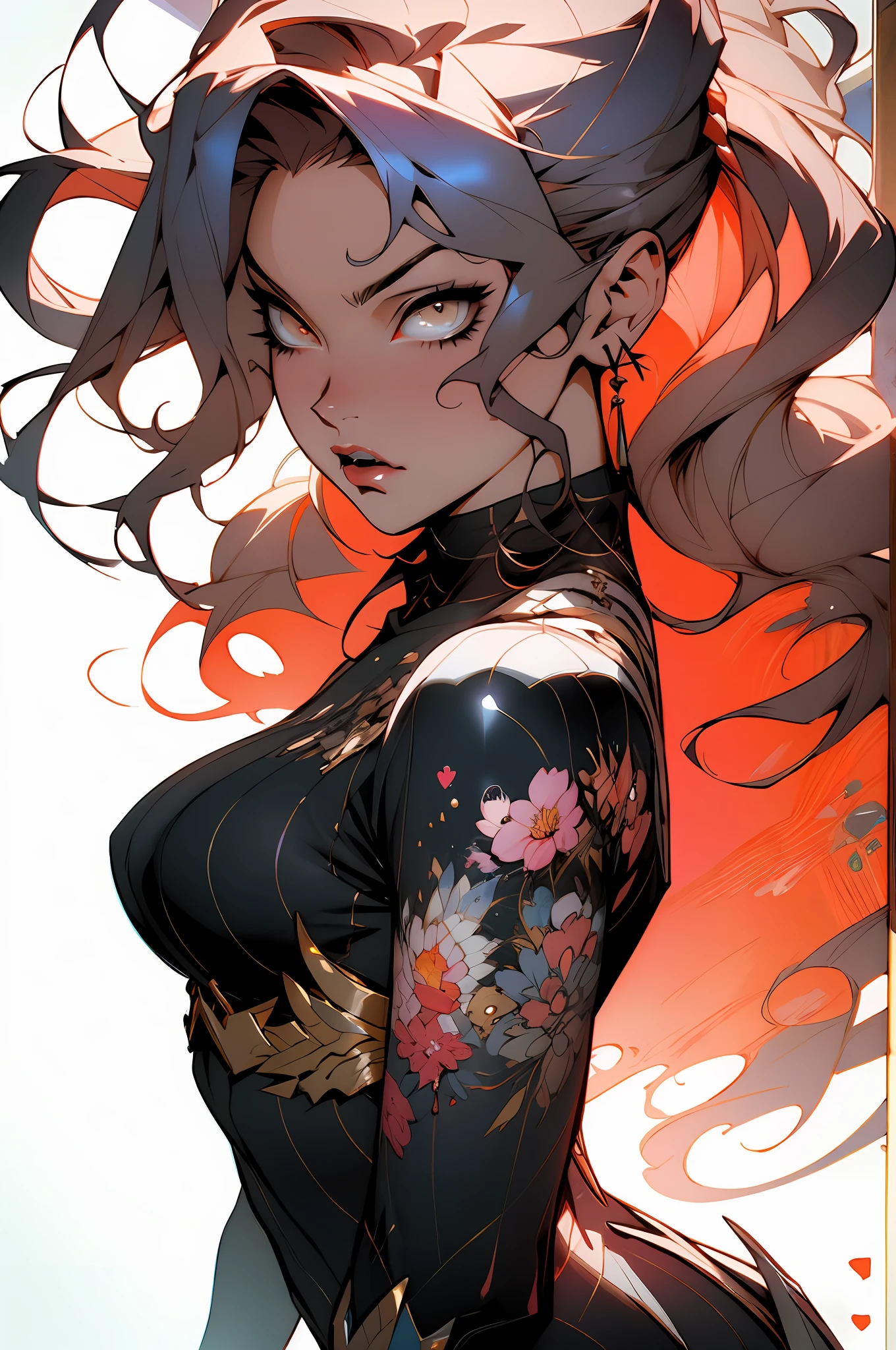 ::((melhor qualidade)), ((obra-prima)), (muito detalhado:1.3)photo, sticker banksy art,demi rose , freedom, soul, digital illustration, comic style, perfect anatomy, centered, approaching perfection, dynamic, highly detailed, watercolor painting, artstation, concept art, smooth, sharp focus, big breast, illustration, art by carne griffiths and wadim kashin,,alone anime girl with a medium lenght pose and cute clothes, l hair long red, heterochromia, perfect anatomy, centered, approaching perfection, dynamic, highly detailed, character sheet, artstation, concept art, smooth, sharp focus, illustration, art by kim jung gi,, artgerm, carne griffiths and wadim kashin , sasha yakovleva, loish, jeremy mann, full body shot, character sheet, lightningwave, beautiful anime watercolor painting ,paint dripping by tim okamura, victor nizovtsev, greg rutkowski, noah bradley. trending on artstation, 8k, masterpiece, graffiti paint, fine detail, full of color, intricate detail, golden ratio illustration,monochromatic backgroun, 4k, masterpiece, highres, absurdres, natural volumetric lighting and best shadows, deep depth of field, sharp focus