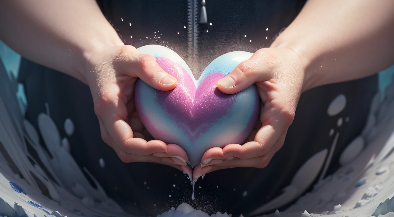 (Masterpiece, Top Quality, High Resolution, Absurdity, Detail: 1.2), (Heart, Abstract, Artic), (Gentle, Heartwarming, Inhuman, Emotional), Animalless, Beautiful Heart --auto